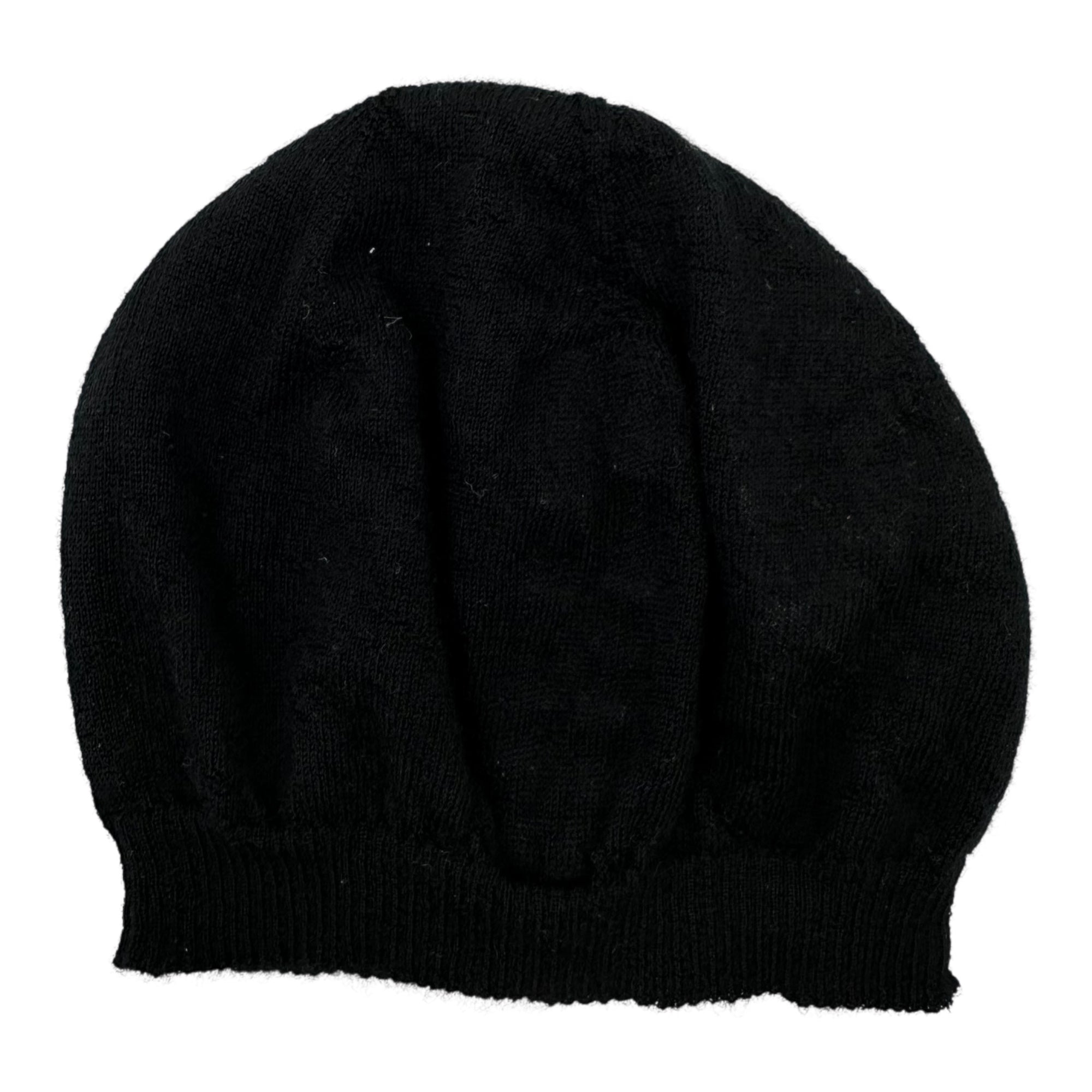 Rick Owens(リックオウエンス) 100% cashmere beanie knit hat カシミア100% ビーニー ニット帽 RU02D6495 WS ブラック
