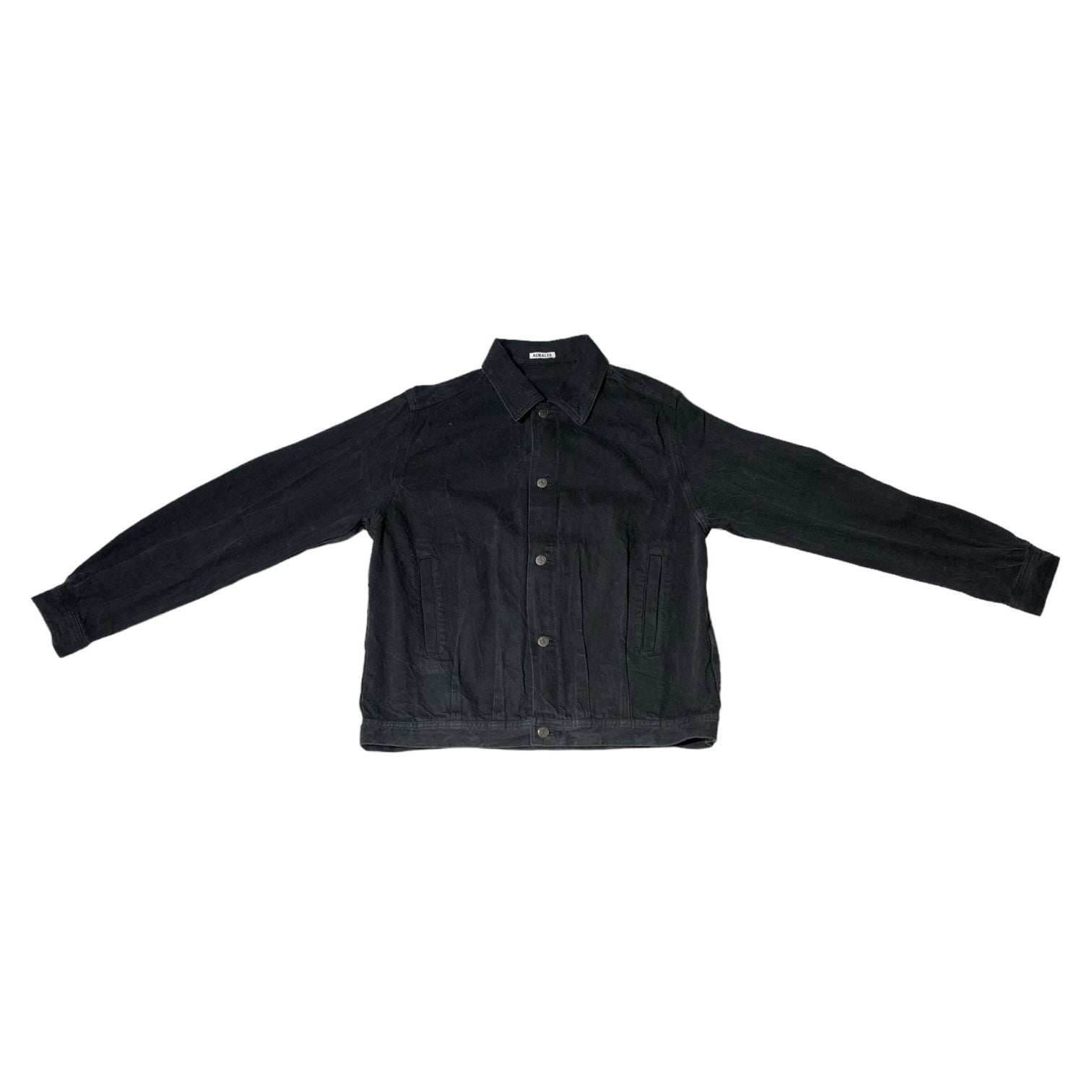 AURALEE(オーラリー) 23SS Selvedge Faded Light Denim Blouson セルビッチ フェード ライトデニム ブルゾン A23SB01DE 5 ブラック 著名人着用・完売品