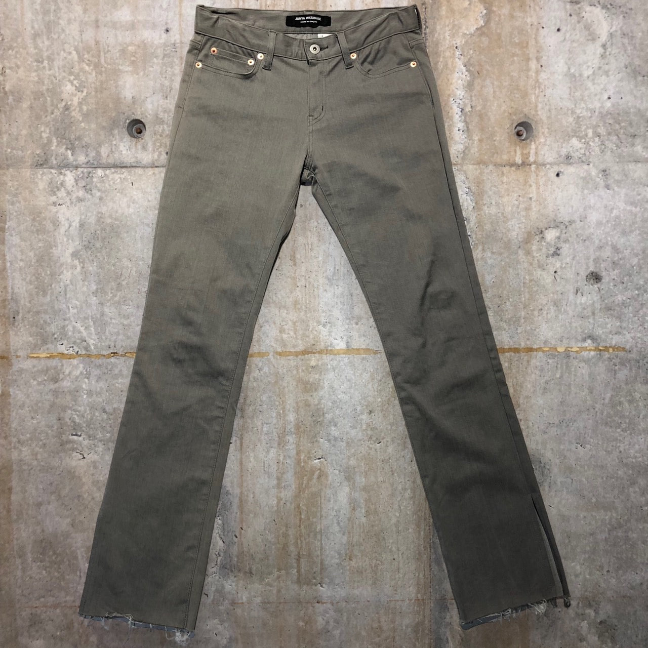 COMME des GARCONS JUNYA WATANABE(コムデギャルソンジュンヤワタナベ) 18AWストレッチサイドスリットカットオフデニムパンツ JB-P001 S グレー AD2018