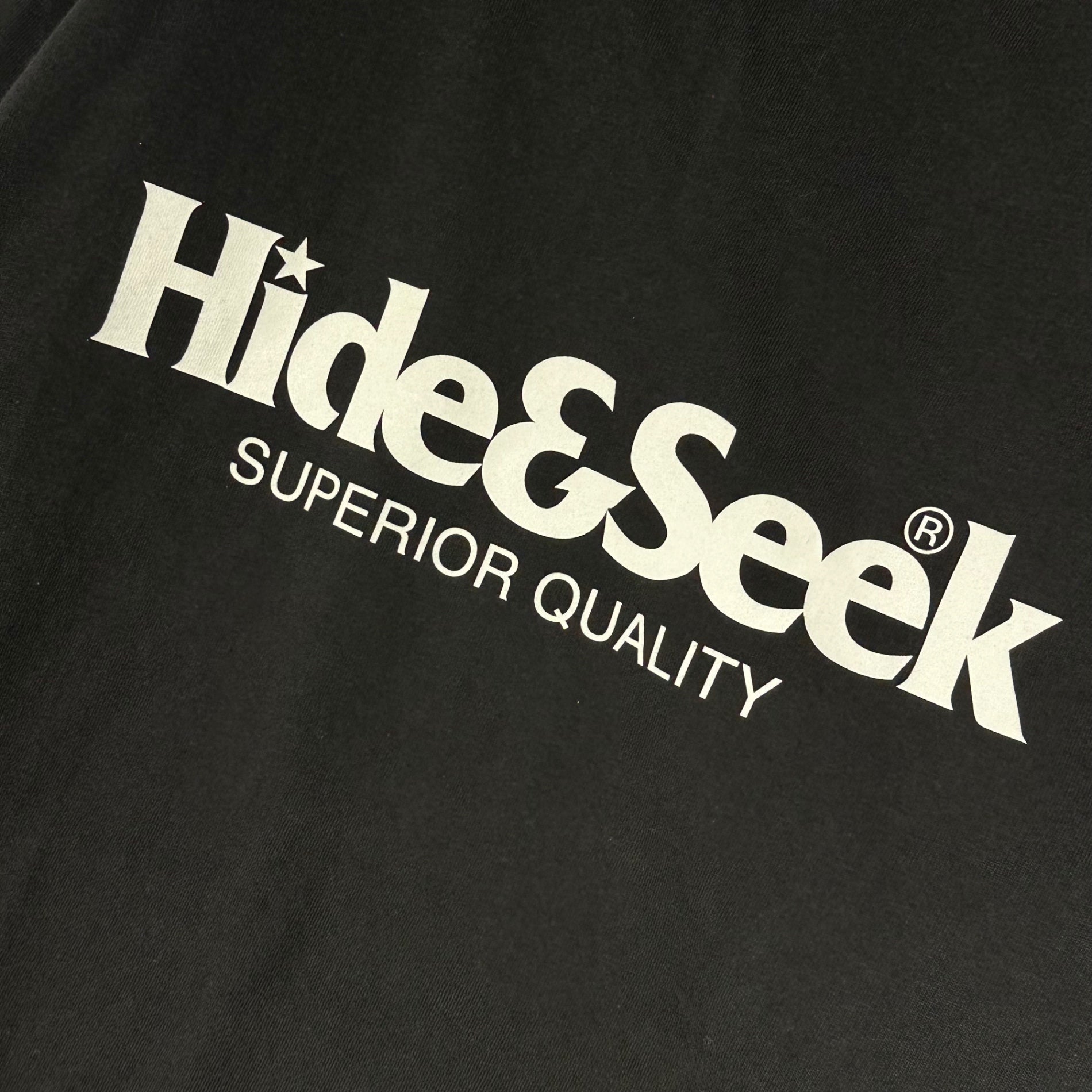 HIDE and SEEK(ハイドアンドシーク) Logo L/S Tee ロゴ 長袖 Tシャツ HC-010821 XL ブラック