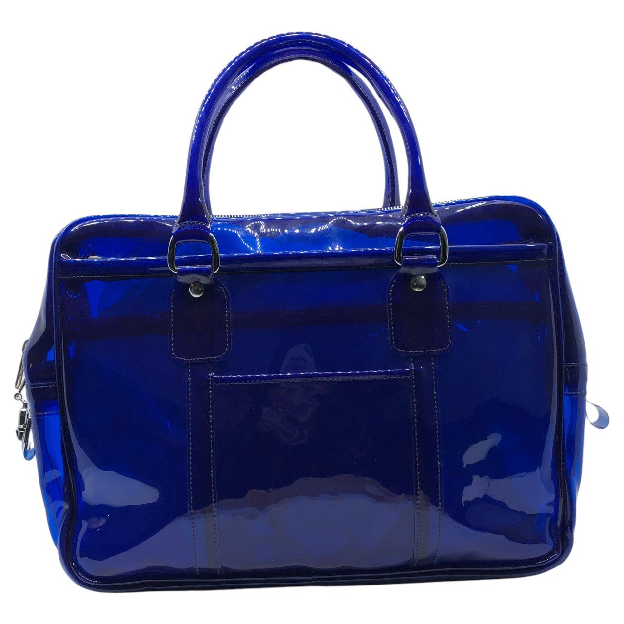 COMME des GARCONS(コムデギャルソン) clear school bag クリア スクール バッグ CO-K 001 ブルー 半透明 ハンドバッグ 塩化ビニール アーカイブ