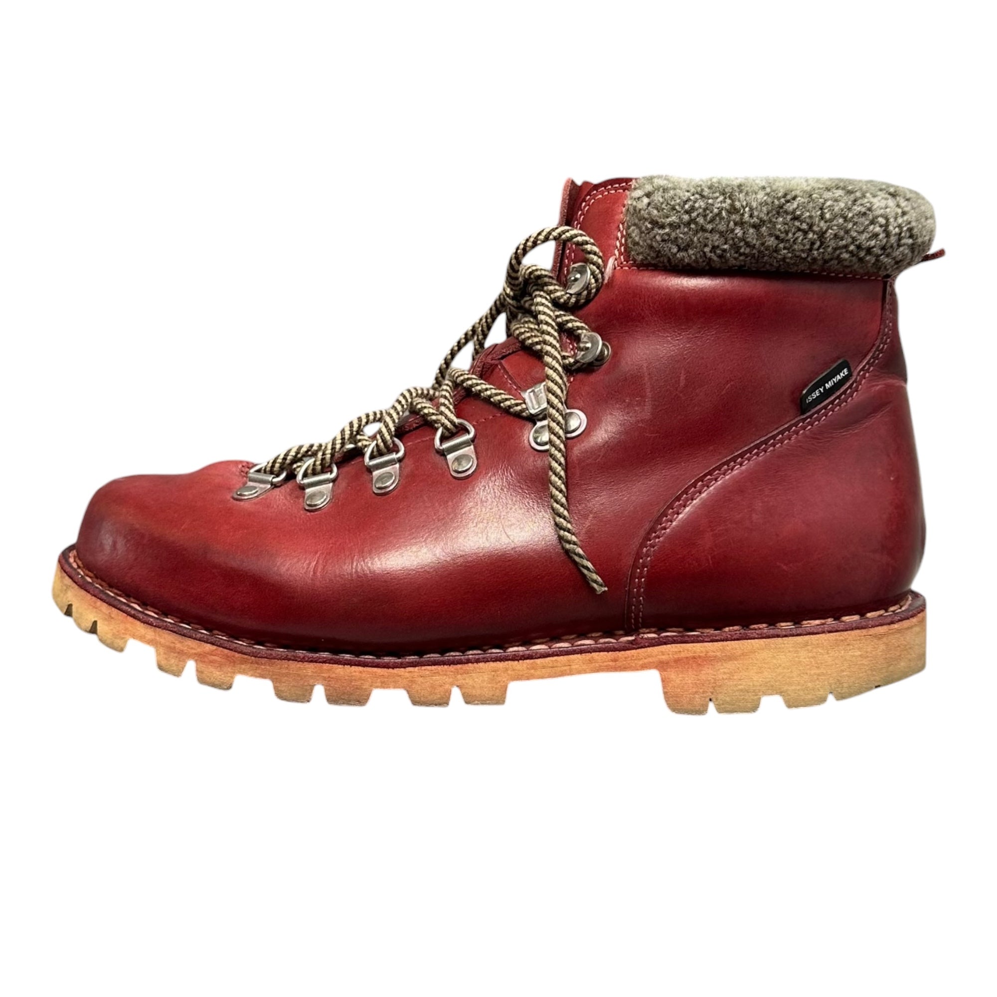 ISSEY MIAYAKE × Paraboot(イッセイミヤケ × パラブーツ) Mouton Boa Mountain Boots ムートン ボア マウンテン ブーツ ME13-AJ004-24 120206 27cm バーガンディ フランス製