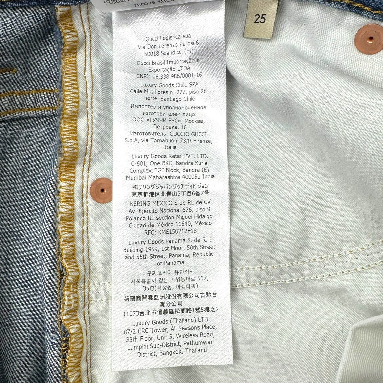 GUCCI(グッチ) 24SS Horsebit Denim Pants ホースビット デニム パンツ 760028 25(実寸78cm W30程度) ライトインディゴ ストレート