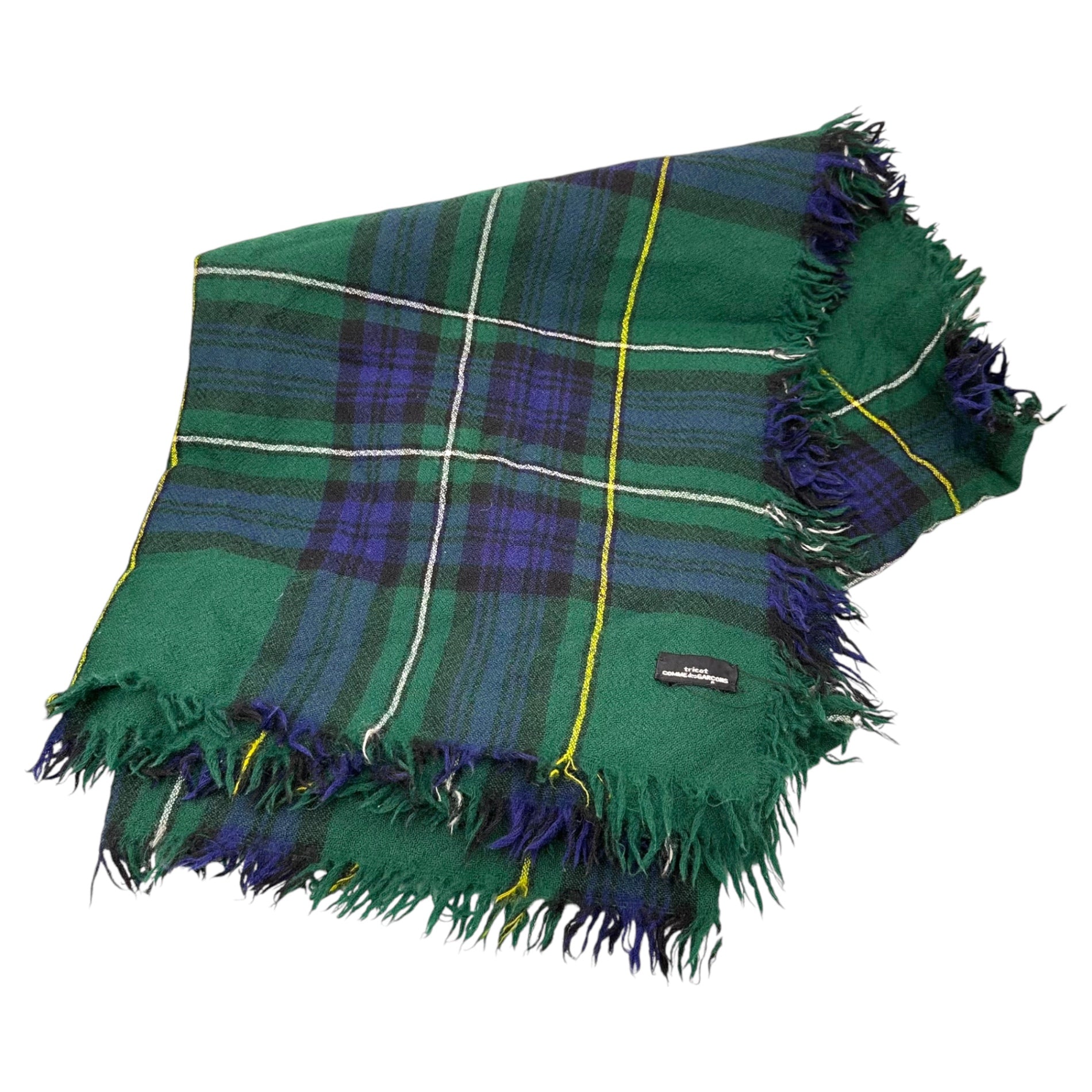 tricot COMME des GARCONS(トリココムデギャルソン) Vintage Check Stole ヴィンテージ チェック ストール グリーン×ネイビー