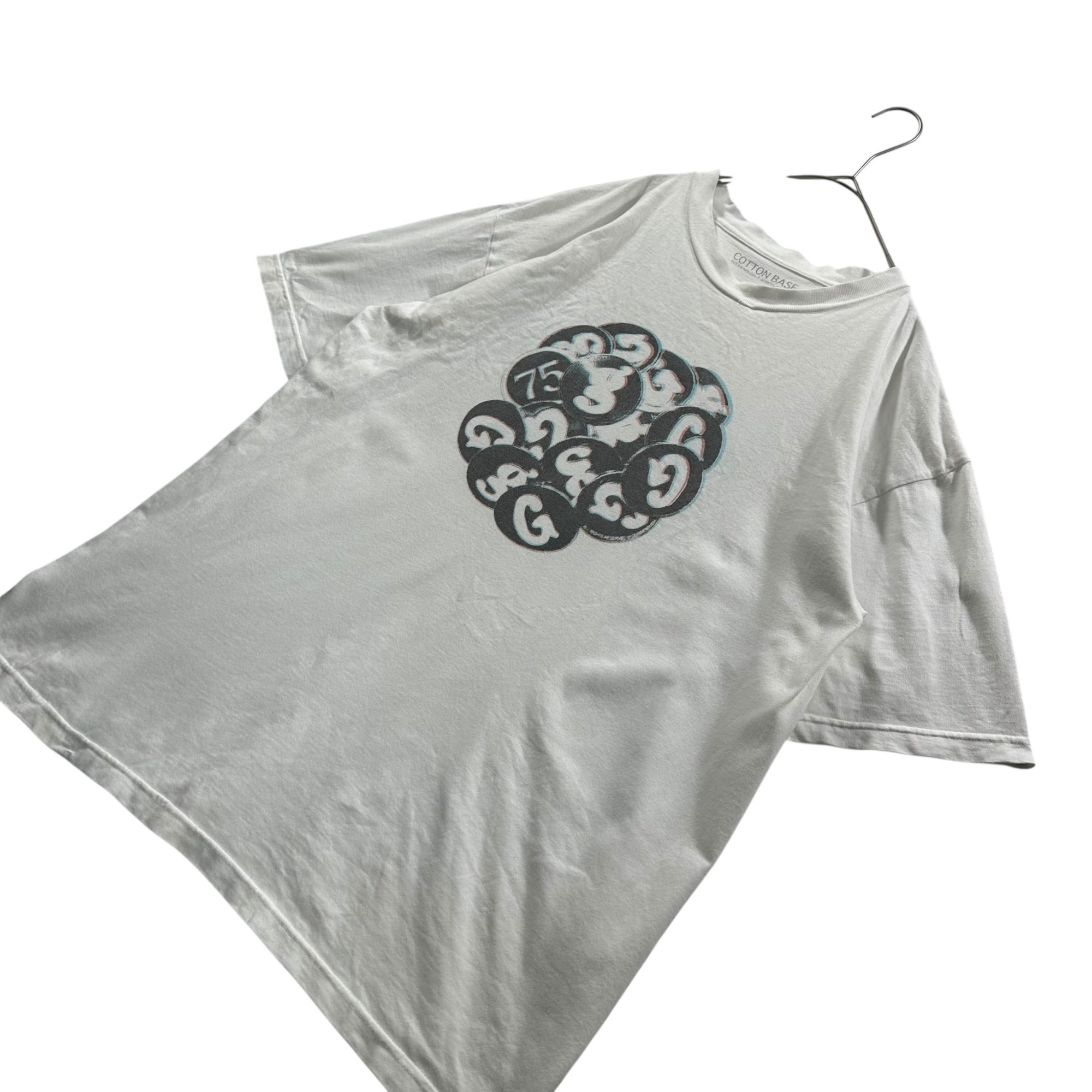 GOODENOUGH(グッドイナフ) 00’s “G” Ball Graphic T-Shirt ボール グラフィック Tシャツ XL ホワイト×ブラック
