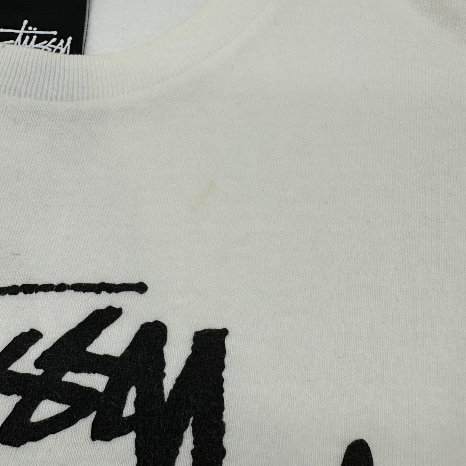 STUSSY×CHALLENGER(ステューシー×チャレンジャー) W-NAME ”spade” S/S TEE ダブルネーム スペード プリント 半袖 Tシャツ M ホワイト コラボ