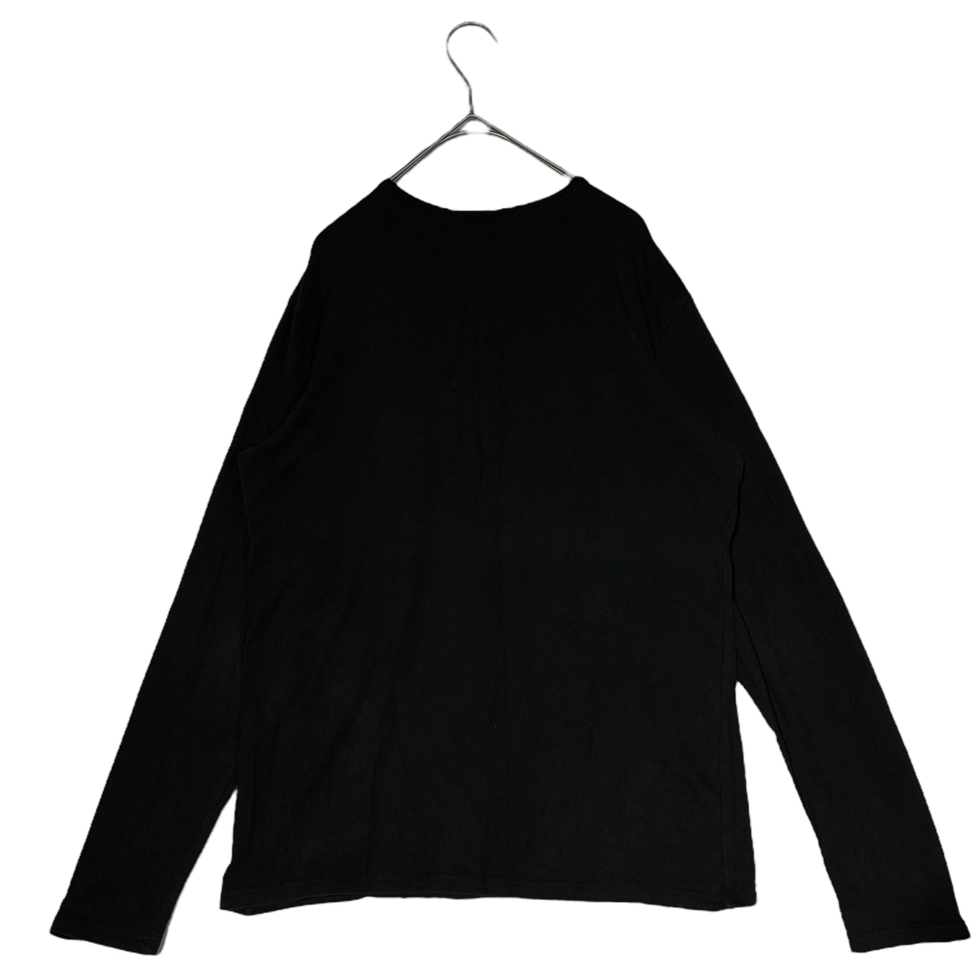 D&G(ディー&ジードルガバドルチェ&ガッバーナ) Logo Stretch Long Sleeve Cut and Sewn ロゴ ストレッチ 長袖 カットソー L ブラック 国内代理店タグ無