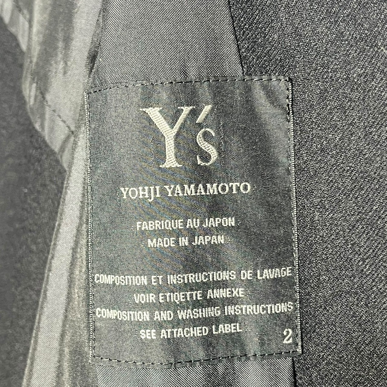 Y's(ワイズ) 99AW Wool gabardine long tight chester coat ウール ギャバジン ロング タイト チェスター コート YN-D01-154 2 ブラック アーカイブ ヨウジ ヤマモト ワンピース