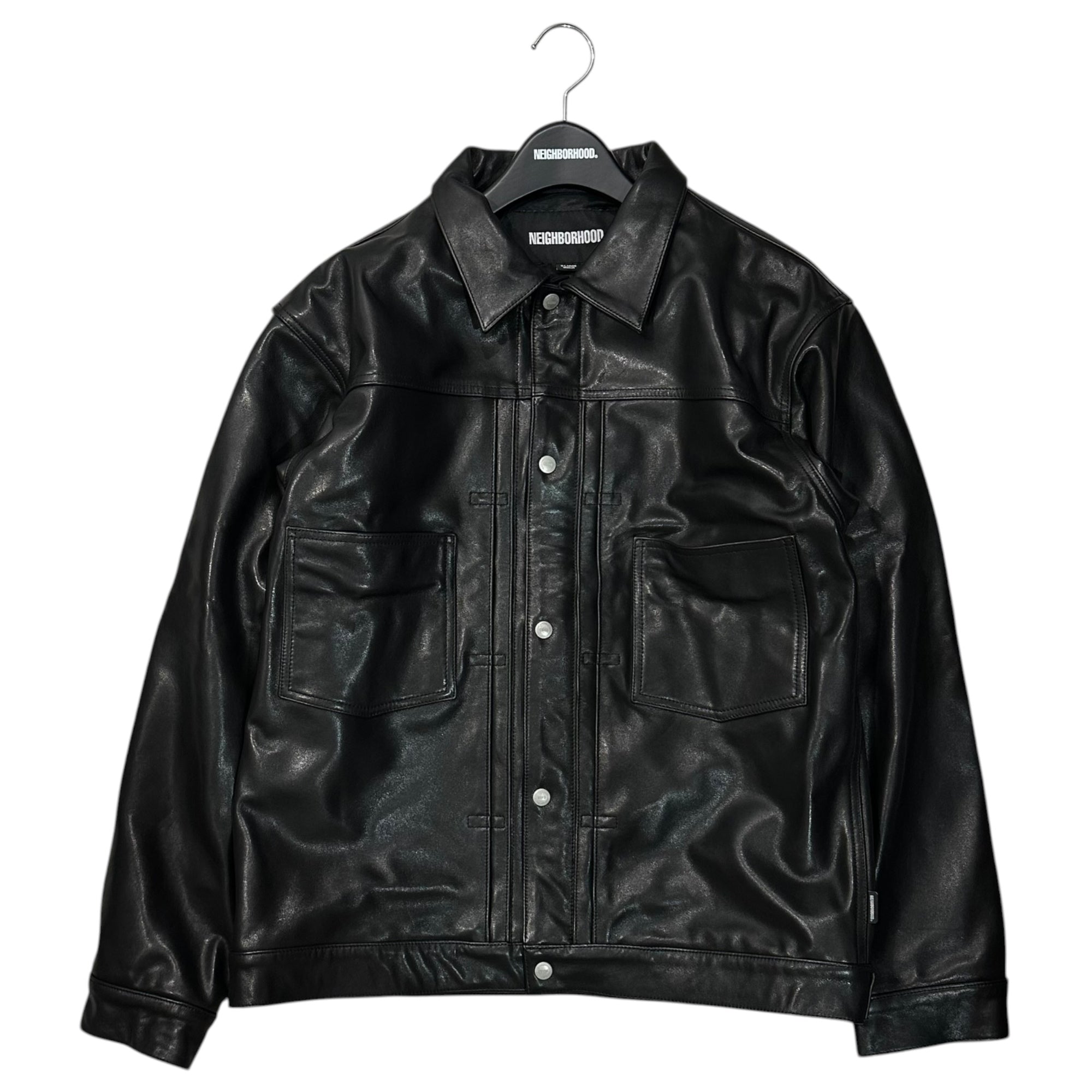 NEIGHBORHOOD(ネイバーフッド) 26SS LEATHER TYPE-2 JACKET レザー タイプ2 ジャケット 261SZNH-JKM02 XL ブラック 3/21発売、完売商品