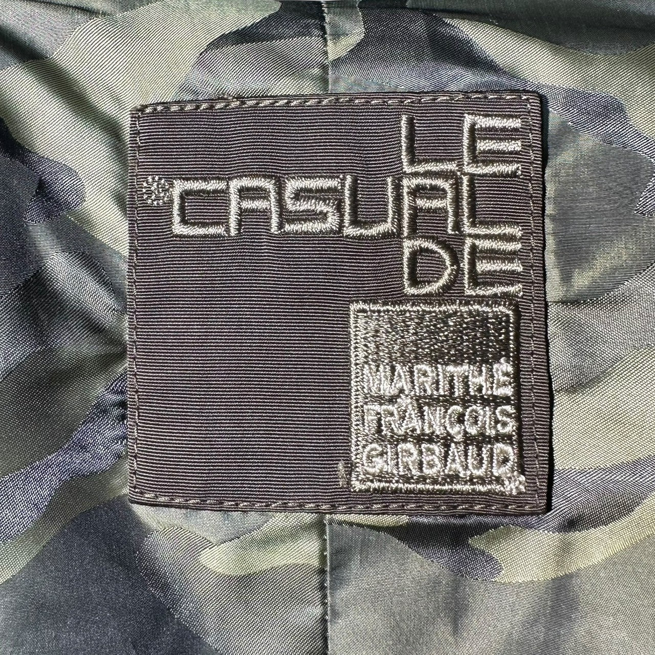 MARITHE FRANCOIS GIRBAUD(マリテフランソワジルボー) 00's Camo Nylon Gimmick Mod Coat カモ ナイロン ギミック モッズ コート F5-7214 S グリーン Y2K アーカイブ