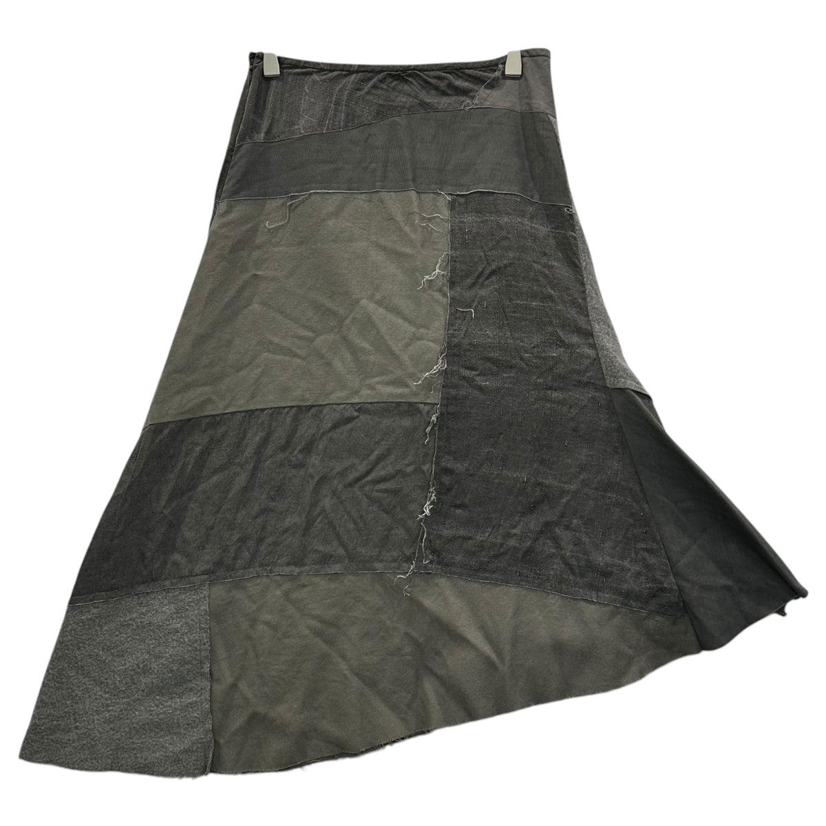 JUNYA WATANABE COMME des GARCONS(ジュンヤワタナベコムデギャルソン) 2002AW Mixed-Fabric Patchwork Skirt 異素材 パッチワーク スカート JG-S063 S グレー AD2002