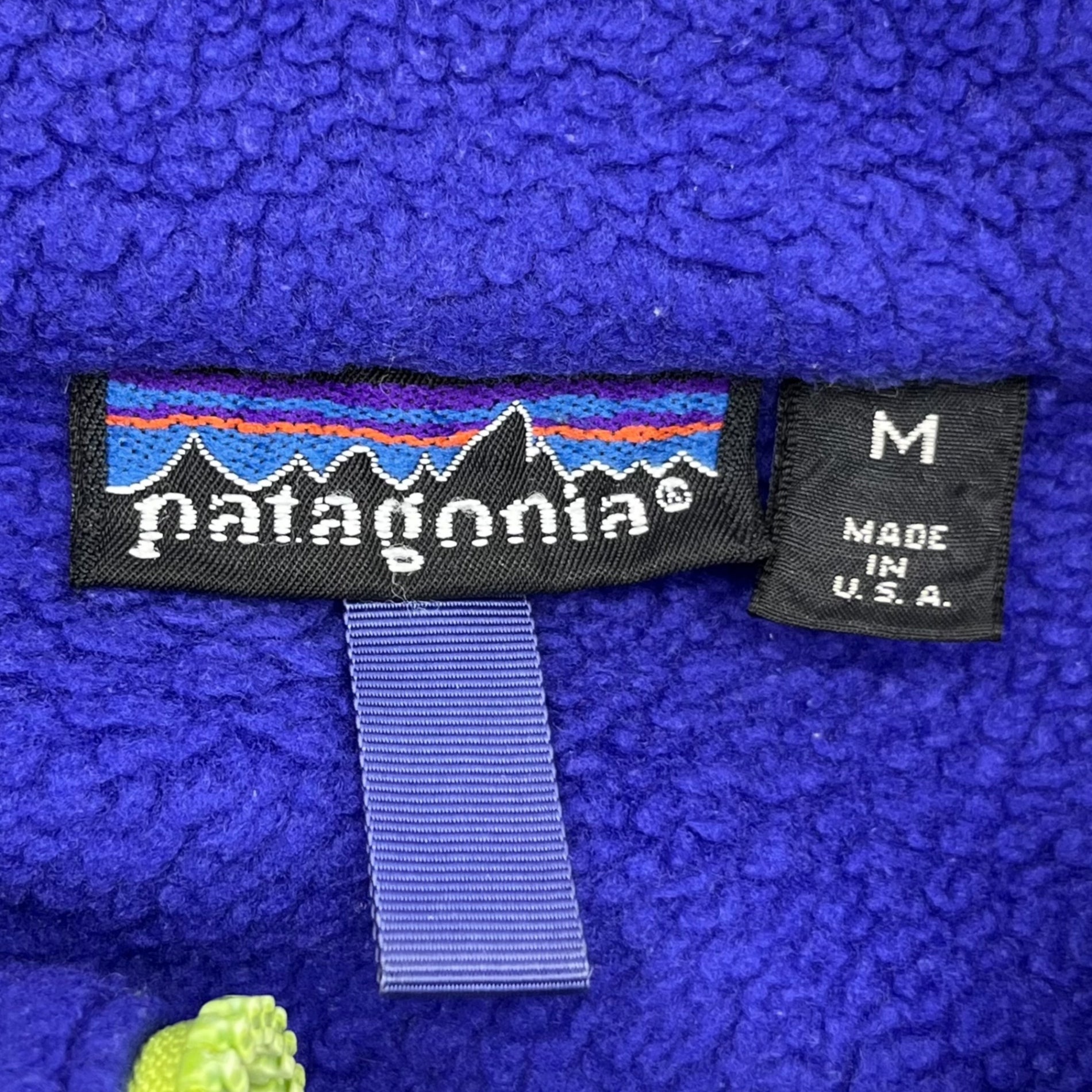 Patagonia(パタゴニア) 90's~ USA made half zip fleece ハーフジップ ナイロン 切替 フリース ジャケット M パープル プルオーバー USA製 シンチラ 90年代~