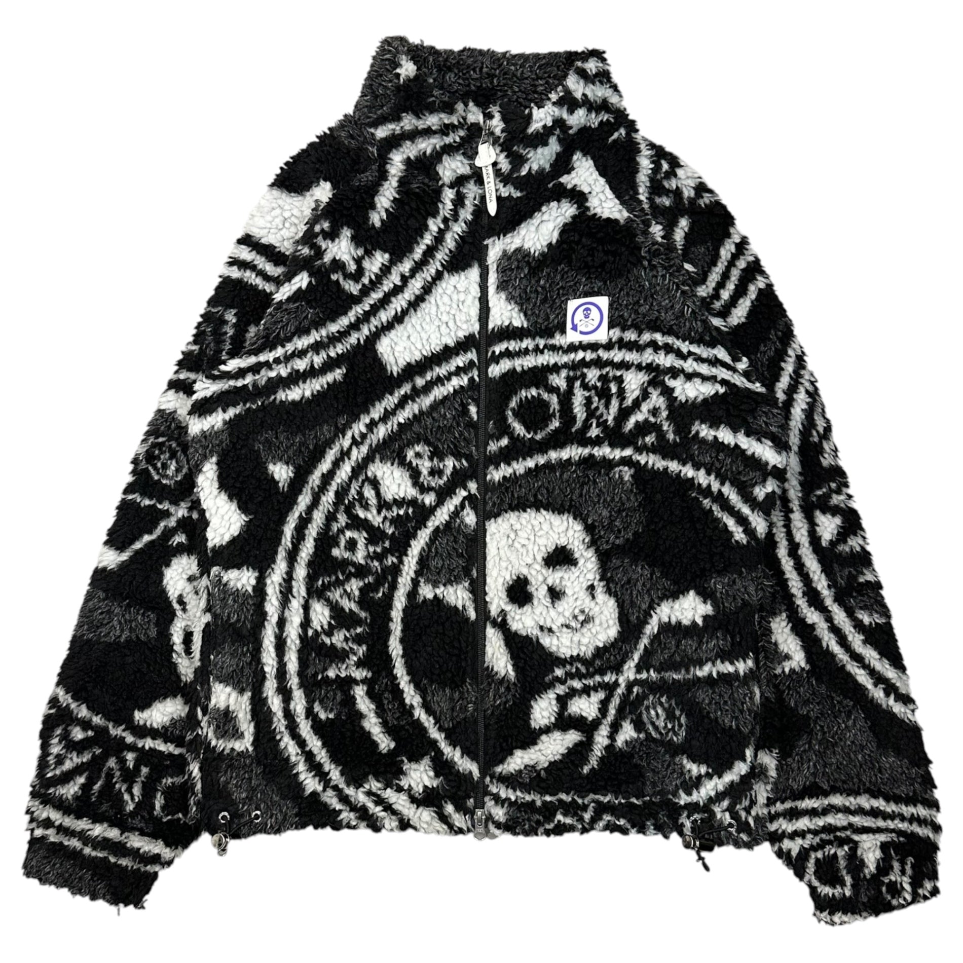 MARK & LONA(マークアンドロナ) Massive Boa Fleece Jacket マーブル ボア フリース ジャケット MLM-3C-AD04 46 ブラック×ホワイト