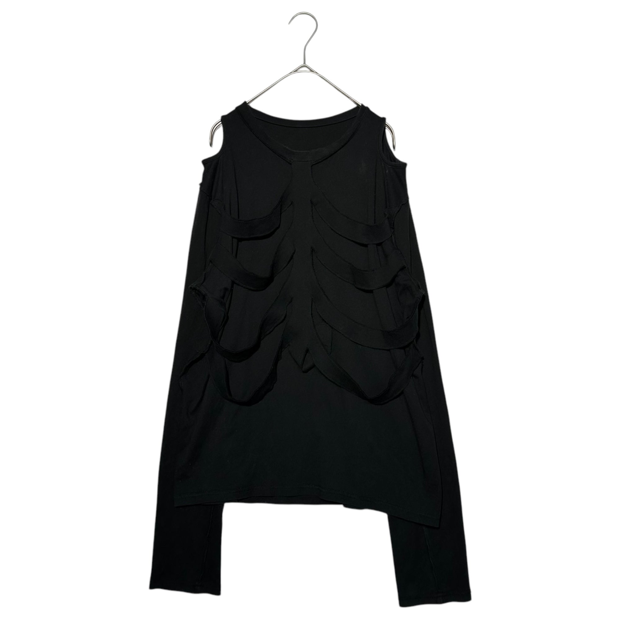 SOSHIOTSUKI(ソウシ オオツキ) 22SS Longsleeve Born Muslin Top 長袖 ボーン モスリン カットソー S22SS18CS-LS 46 ブラック