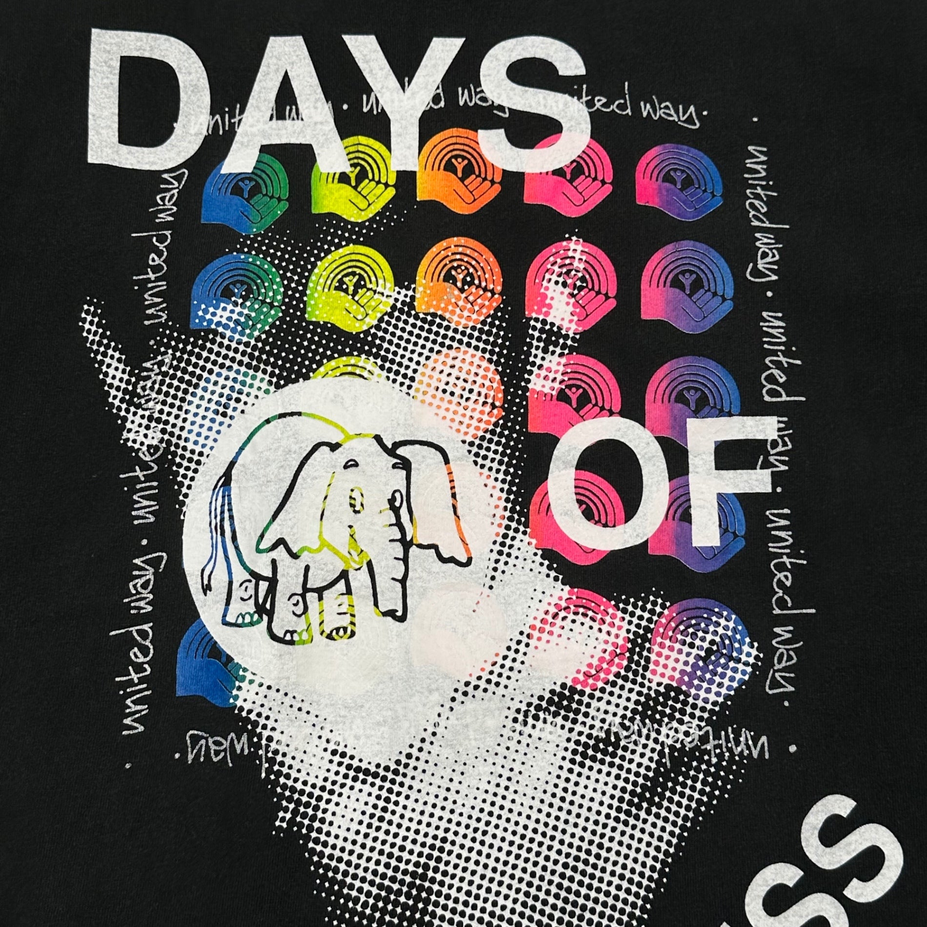 UNDERCOVER(アンダーカバー) 2017AW one off "DAYS OF DARKNESS" S/S T-shirt 半袖 Tシャツ M ブラック×マルチカラー UNDAKOVR