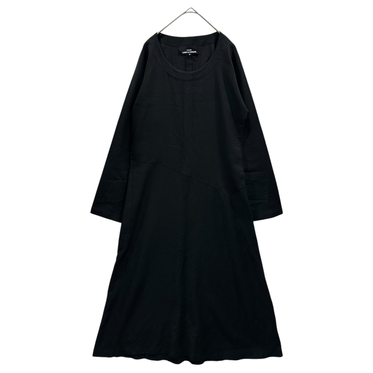 tricot COMME des GARCONS(トリココムデギャルソン) 1994AW Long-Sleeve Flare Long Dress 長袖 フレア ロング ワンピース TO-04029M M ブラック AD1994 90s アーカイブ