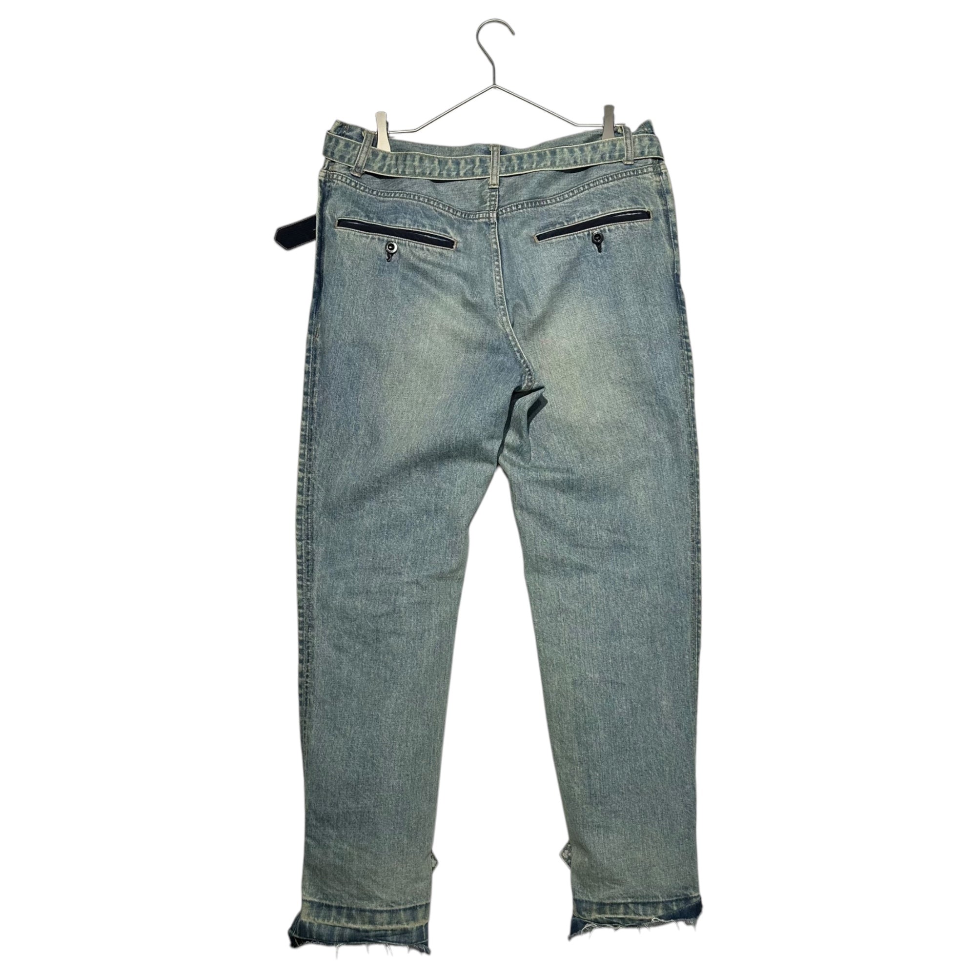 sacai(サカイ) 18AW Cut Off Docking Denim カットカフ 再構築 ドッキング デニム パンツ 18-03950 2(M程度) ライトインディゴ