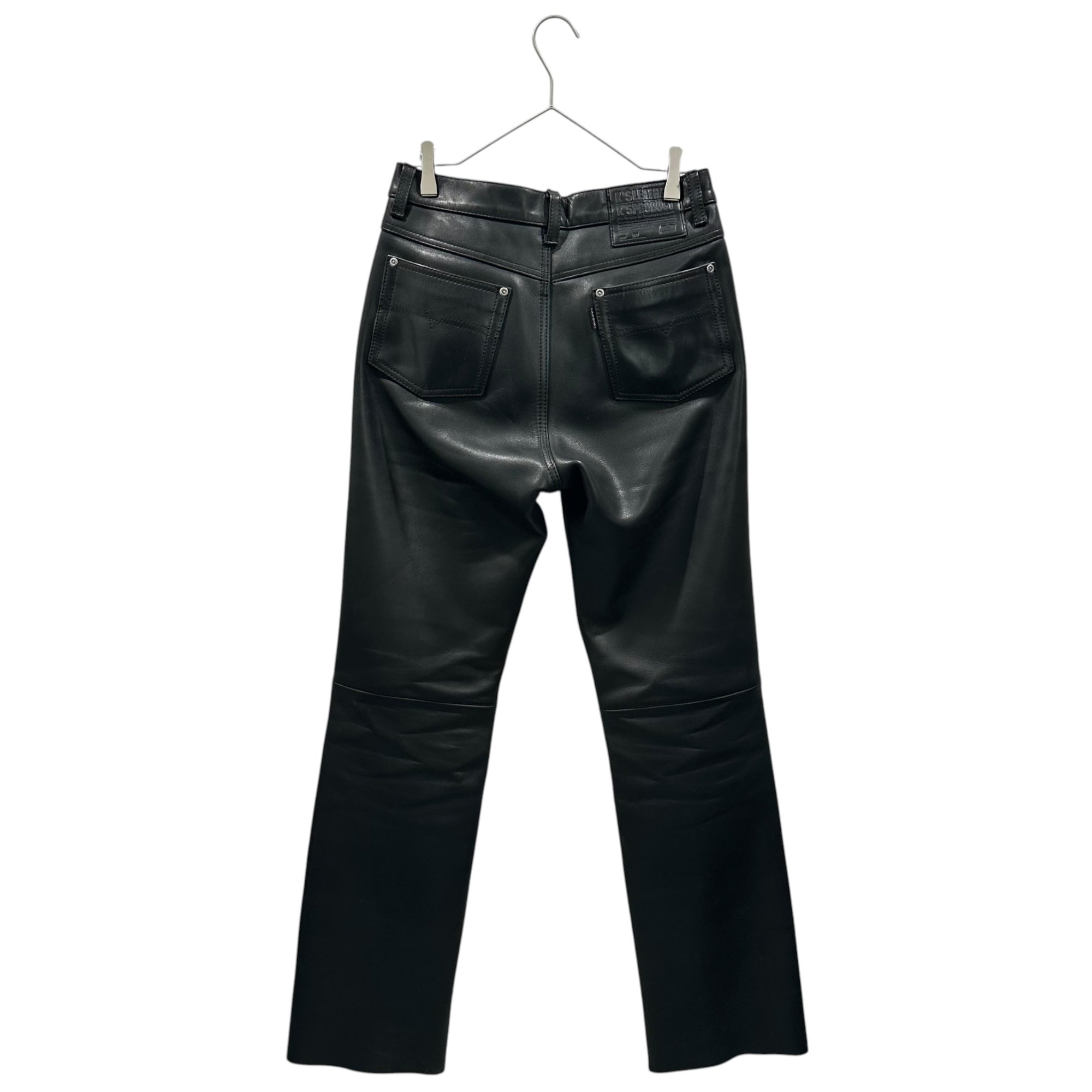 KADOYA(カドヤ) Leather biker pants レザー バイカー パンツ KQXSP-139 W30 ブラック