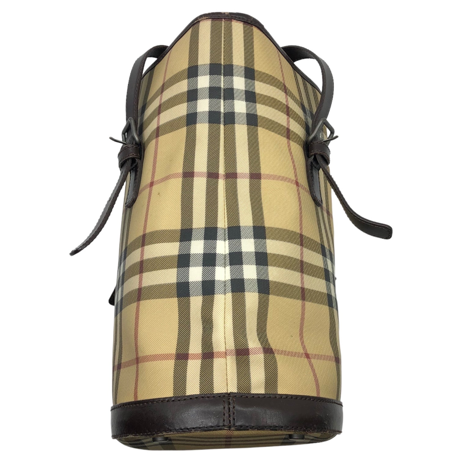 BURBERRY LONDON(バーバリーロンドン) タータンチェック バケツ型 トート バッグ ベージュ イタリア製