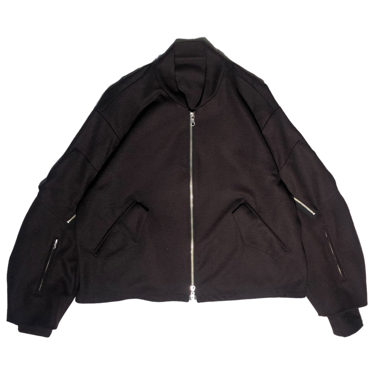 URU(ウル) 17AW WOOL FLIGHT BLOUSON ウール フライト ブルゾン 17FUJ08 1(S) ブラウン 参考定価66,000円(税込)