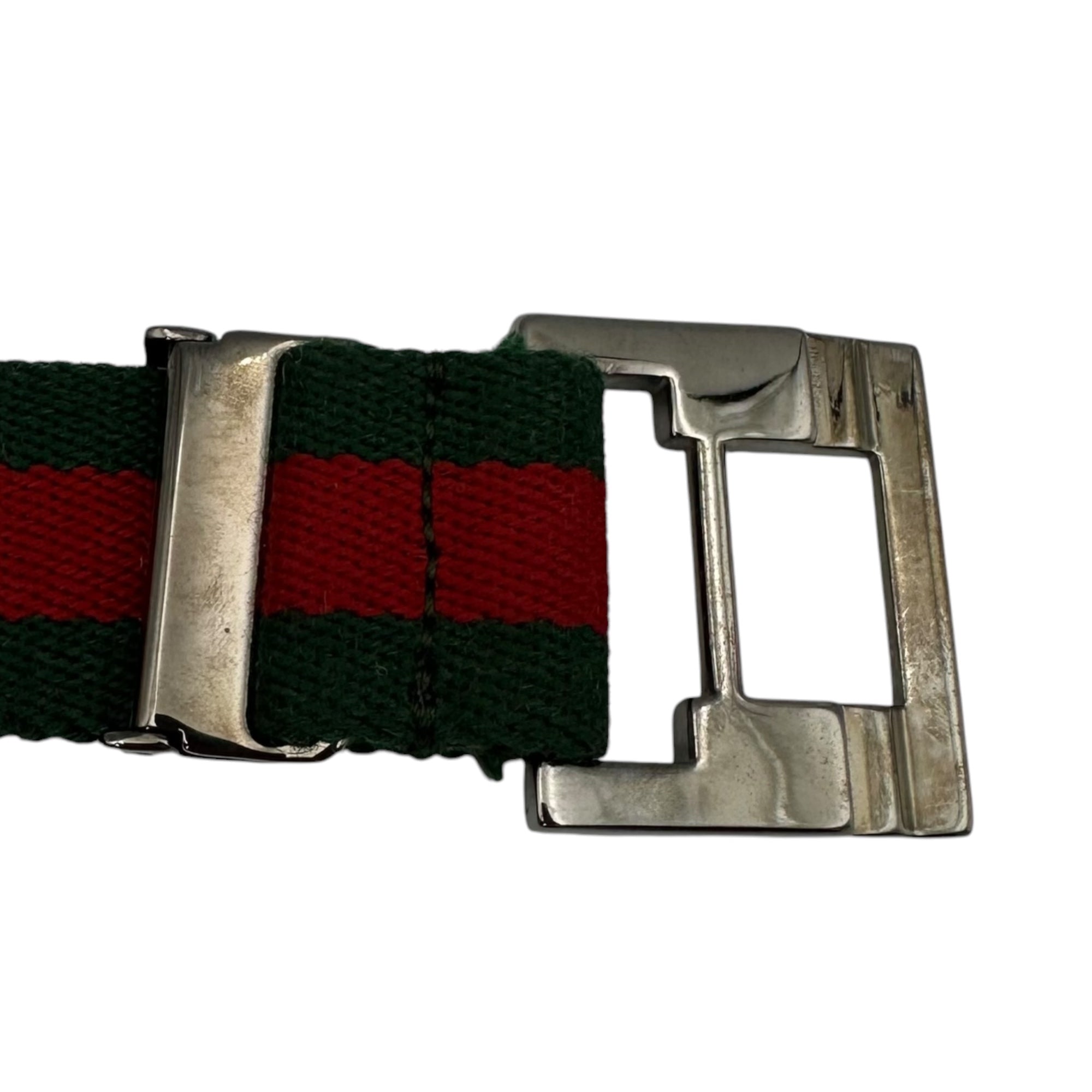 GUCCI(グッチ) 2000's Gucci Web Stripe waist belt シェリーライン ウエスト ベルト グリーン×レッド