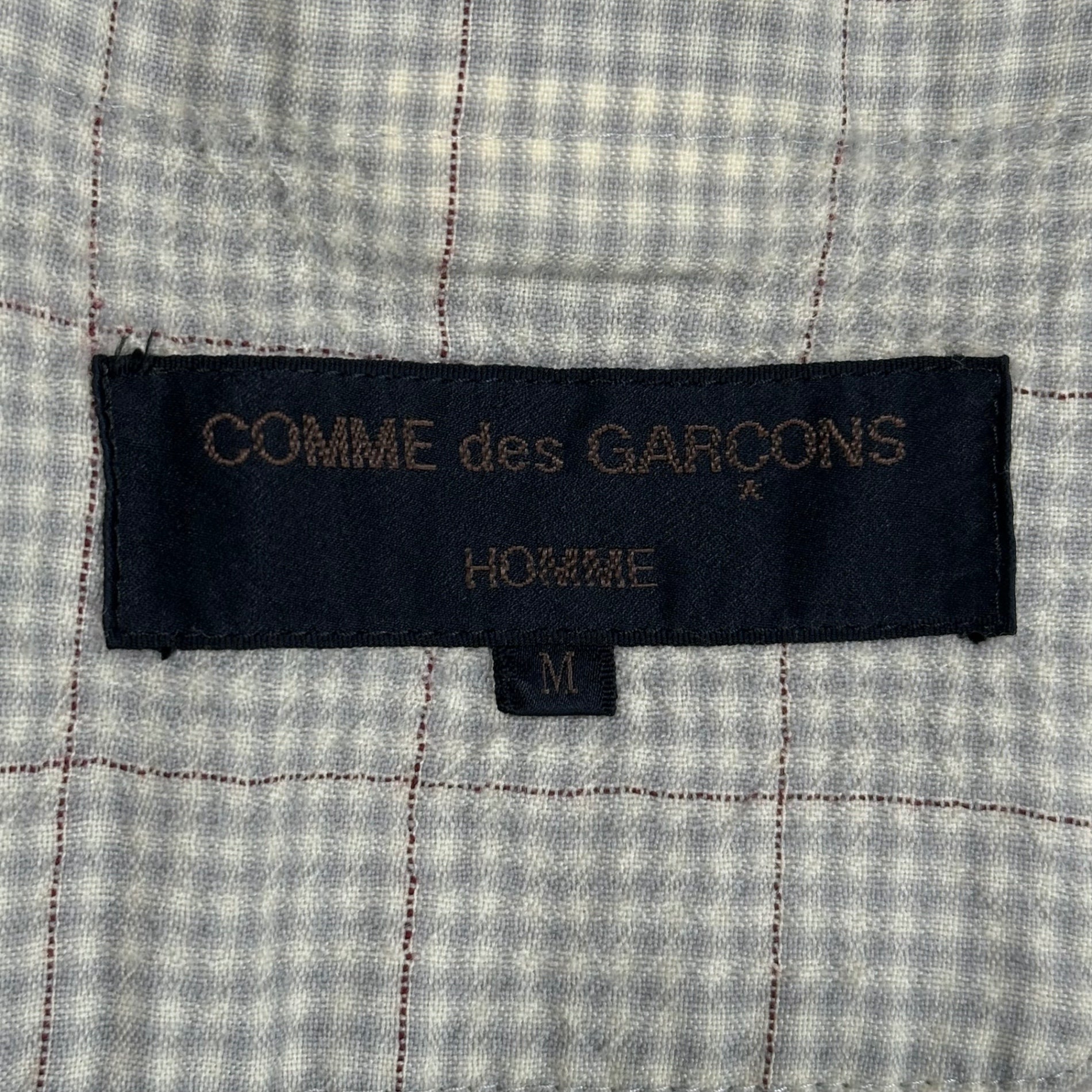 COMME des GARCONS HOMME(コムデギャルソンオム) 1994SS Vintage Wool Check 4B Jacket ヴィンテージ ウール チェック 4ボタン ジャケット HJ-040900 M アイボリー AD1993 田中啓一氏デザイン期 田中オム