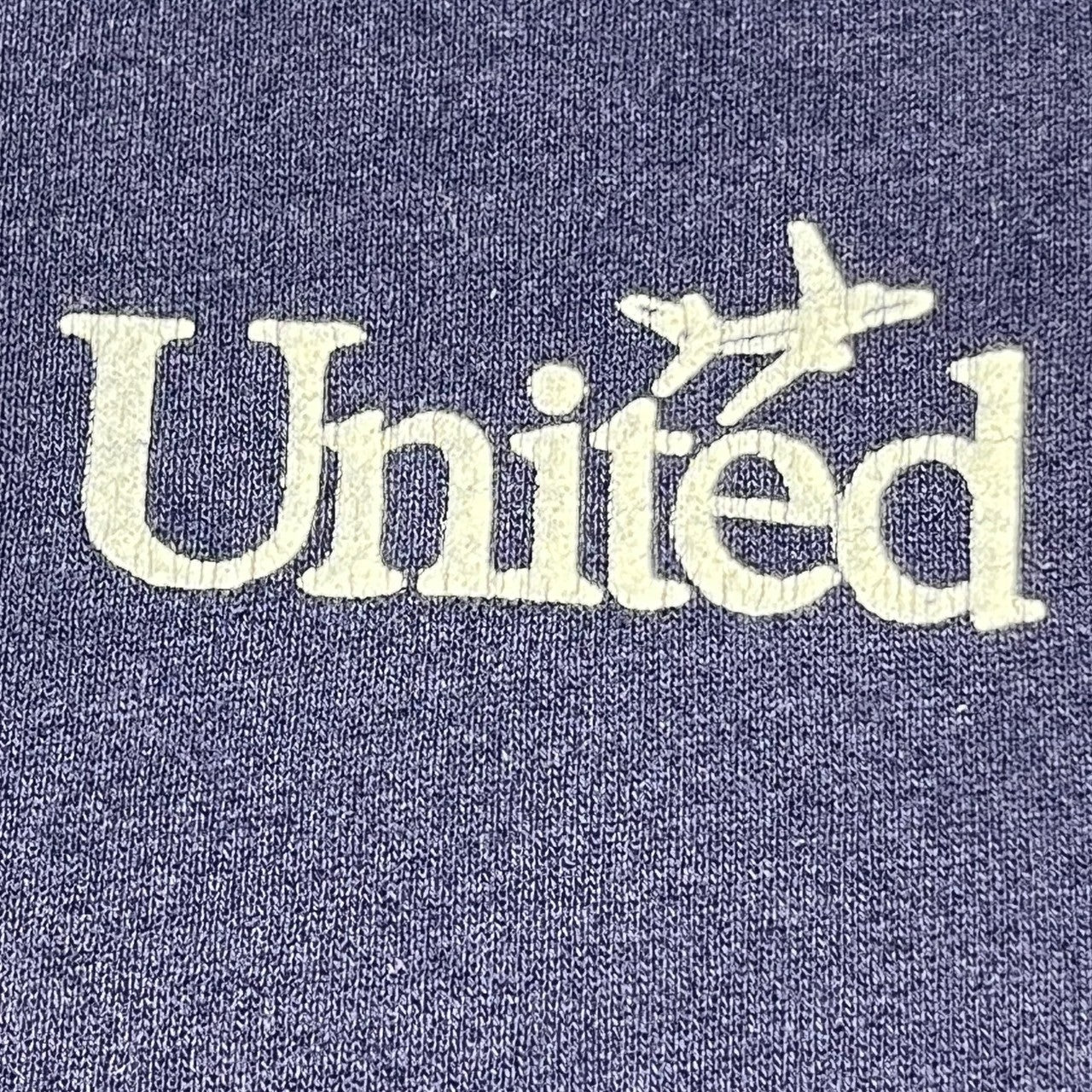 BASSETT WALKER(バセットウォーカー) 80's "United"Raglan S/S suede ラグラン 半袖 ヴィンテージ スウェット - ネイビー 80年代 ユナイテッド Tシャツ