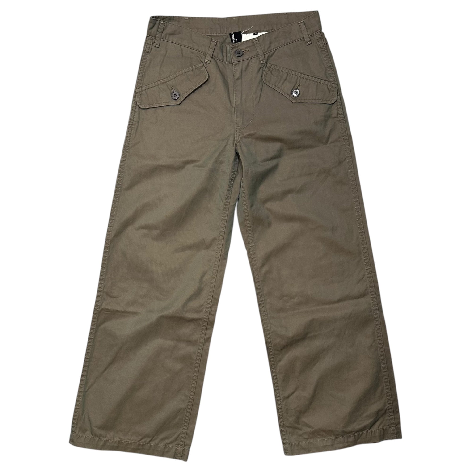 tricot COMME des GARCONS(トリココムデギャルソン) 2003SS Iridescent Cotton Set-up 玉虫色 コットン セットアップ TI-J027 JK:M PT:S カーキ 00's パンツ ジャケット