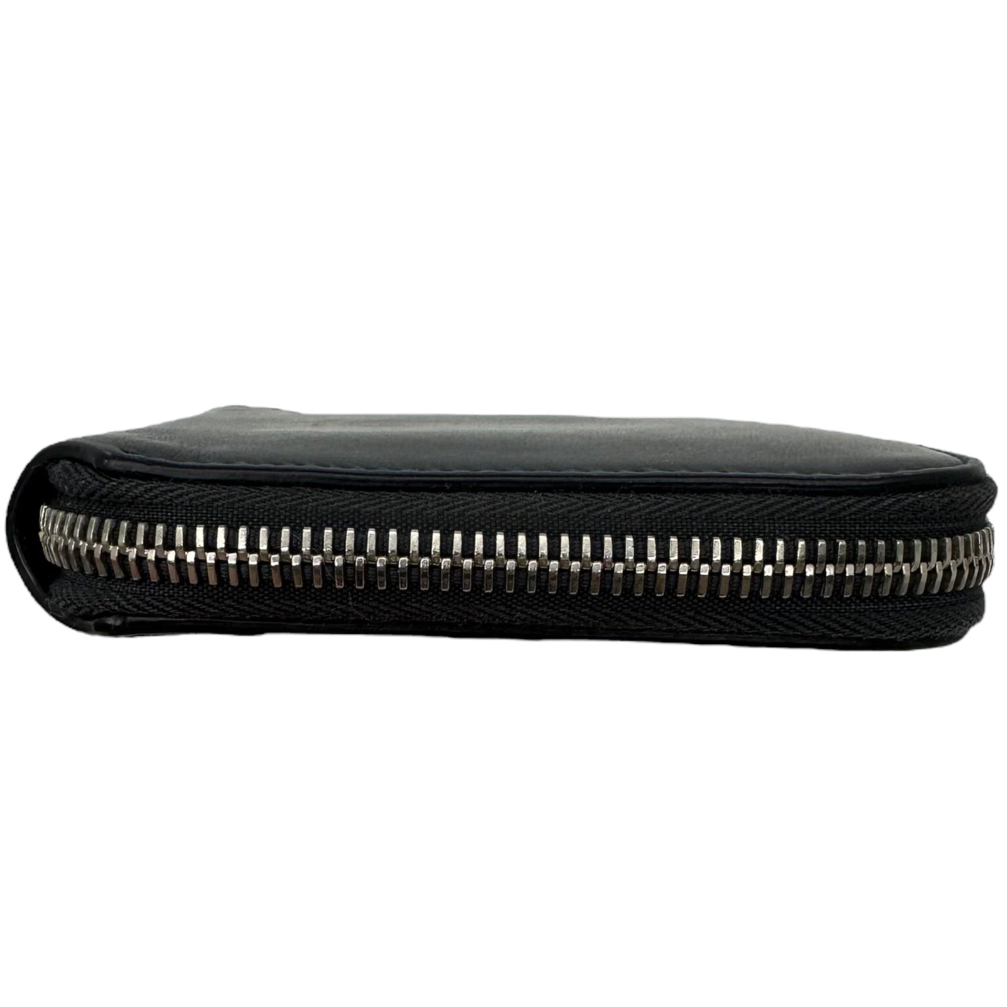 Acne Studios(アクネストゥディオズ) Round zip leather compact wallet ラウンドジップ レザー コンパクト ウォレット 財布 ネイビー