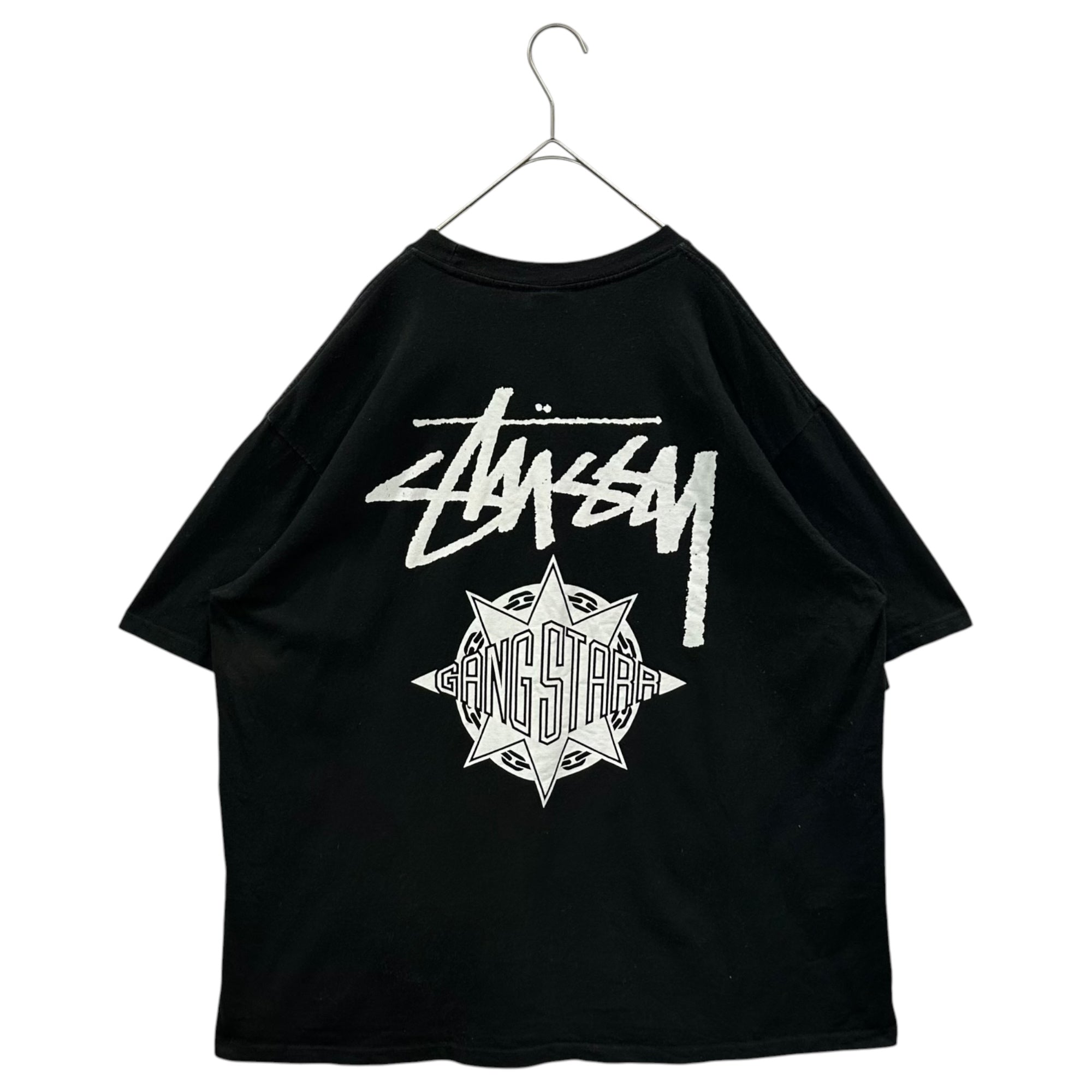 STUSSY(ステューシー) Gang Star Photo Print Tee ギャングスター フォト プリント Tシャツ XL ブラック×ホワイト