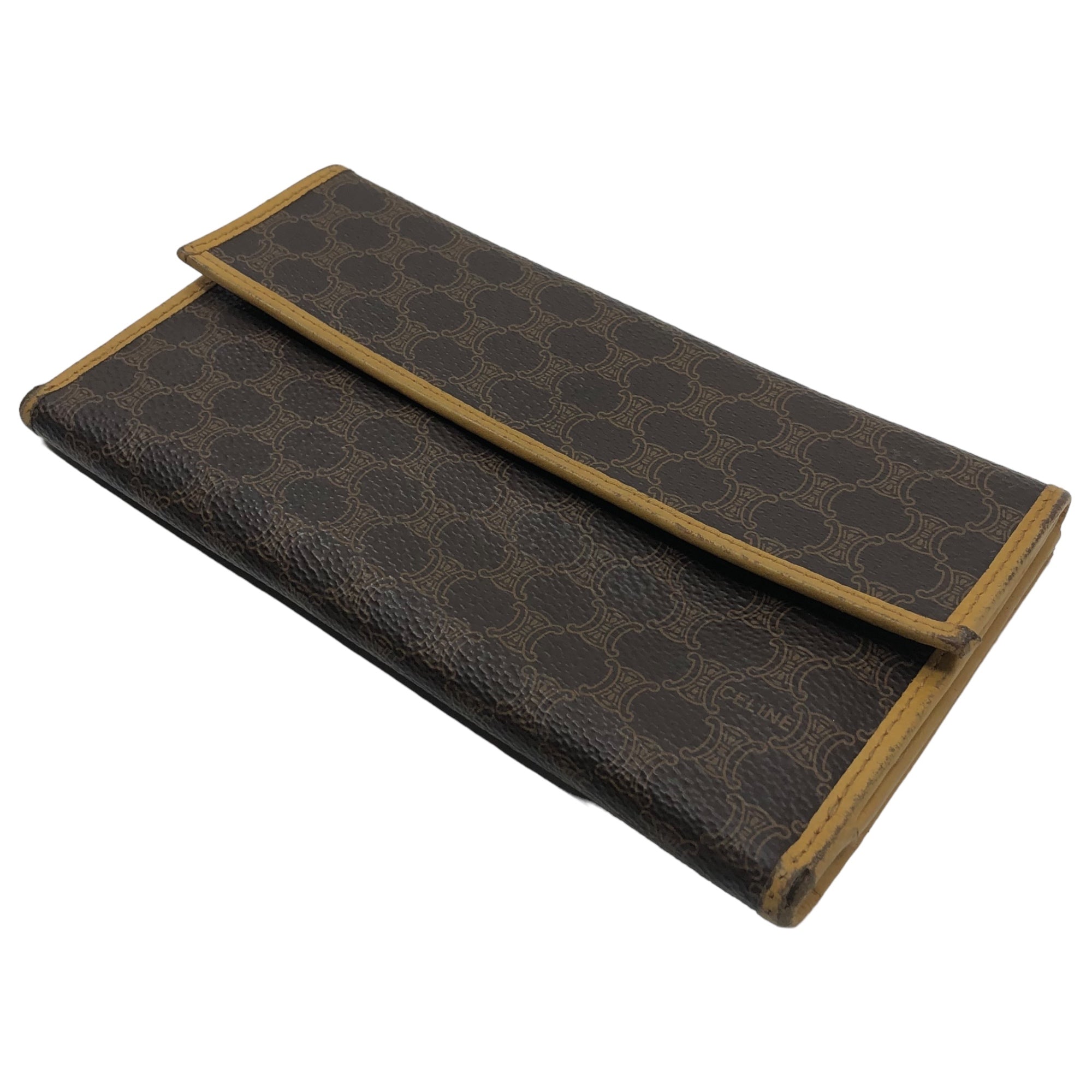 CELINE(セリーヌ) macadam pattern long wallet マカダム 長財布 M13 ブラウン OLD ヴィンテージ