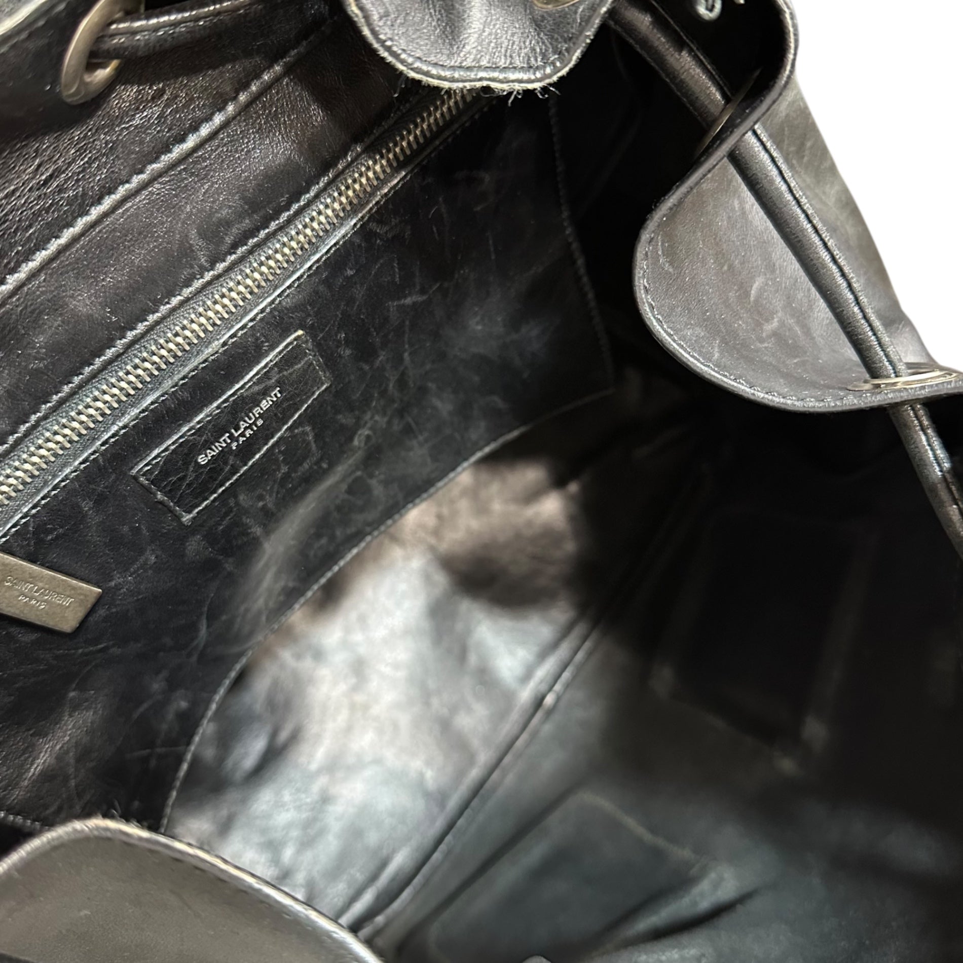 SAINT LAURENT(サンローラン) 13SS By Hedi Slimane leather backpack エディ期 レザー バックパック 314671 ブラック リュック デイパック