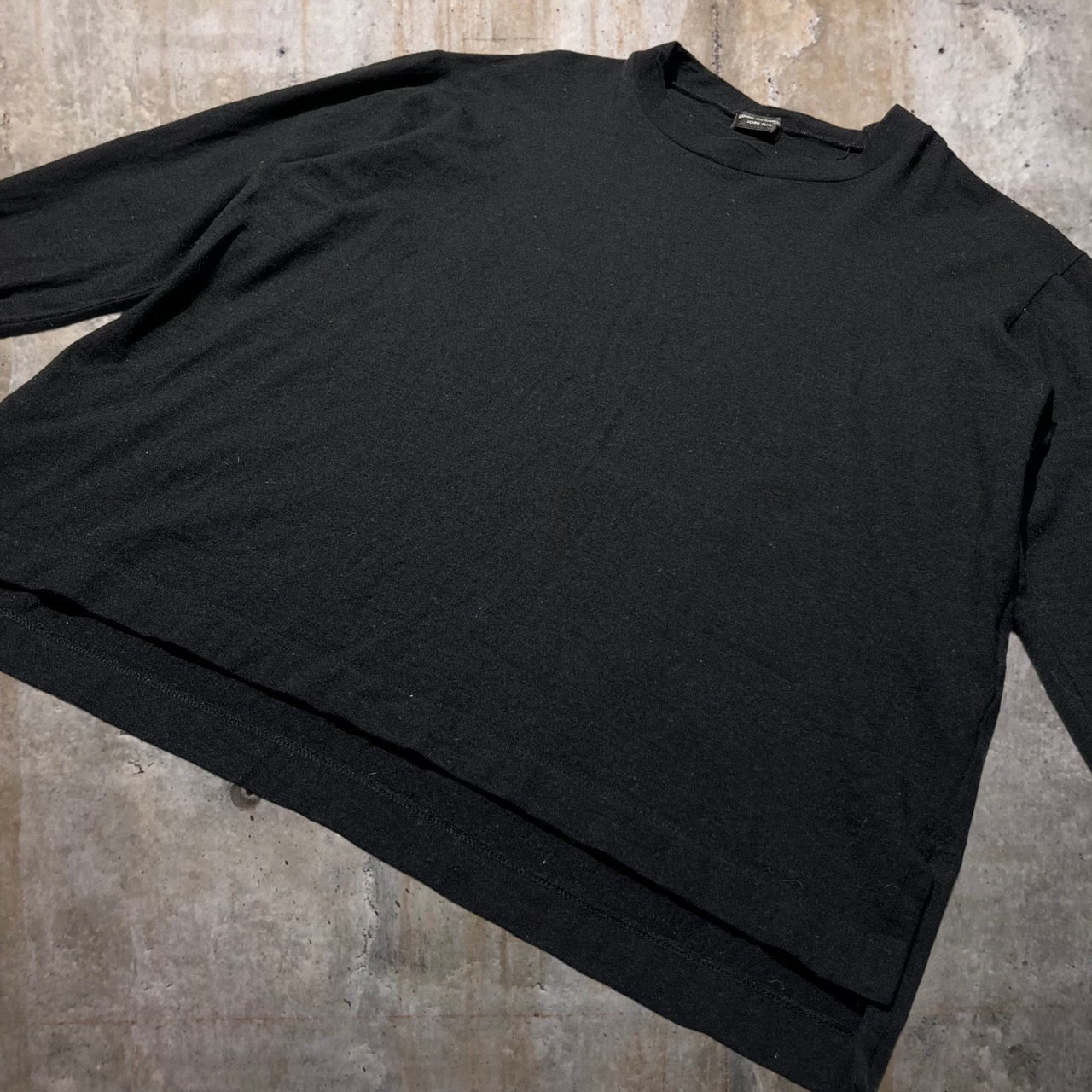 COMME des GARCONS HOMME PLUS(コムデギャルソンオムプリュス) 80'sウールL/Sカットソー PT-050120 表記なし(S~M程度) ブラック