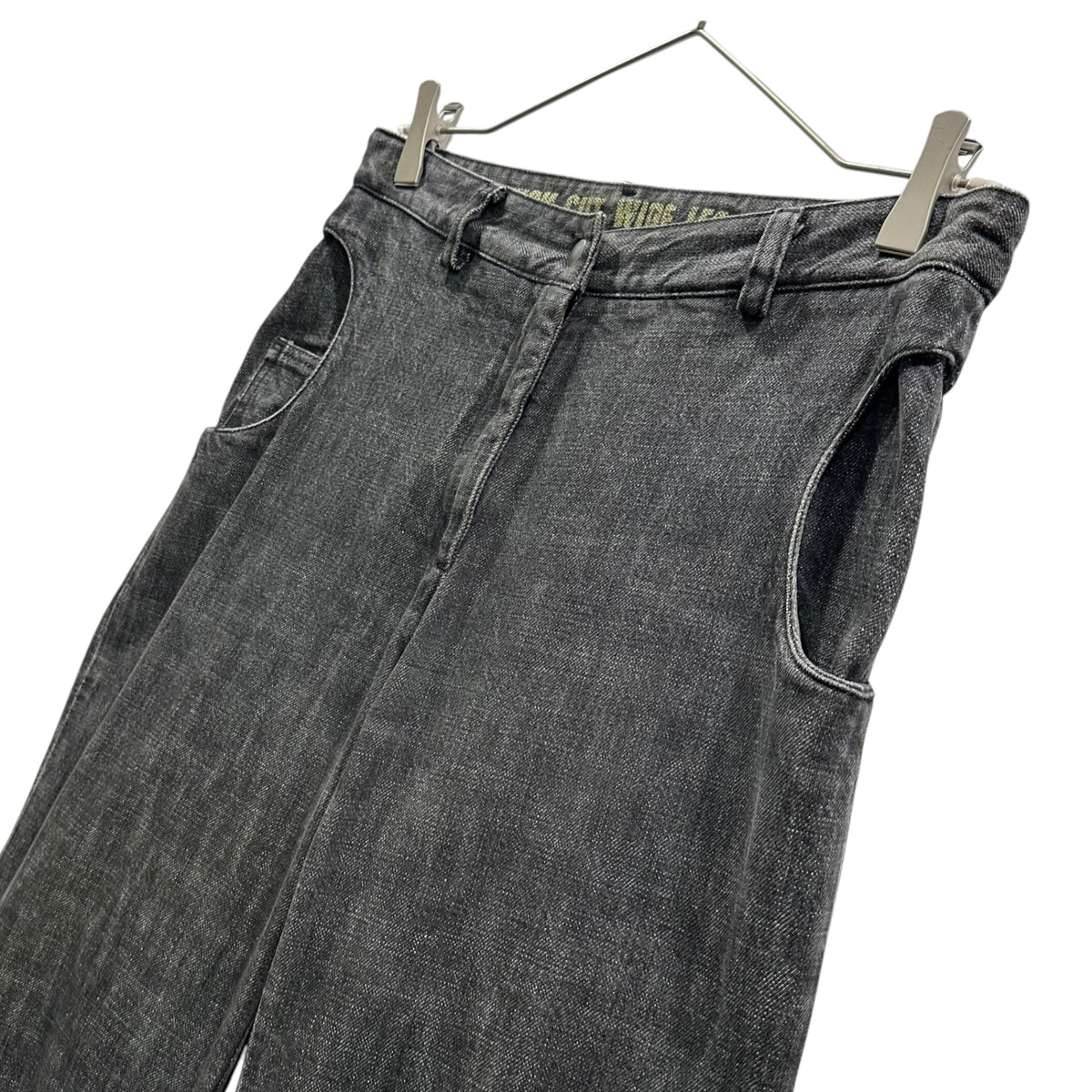 Maison Martin Margiela(メゾン マルタンマルジェラ) 2003SS Circular Pocket Wide Flare Denim Pants サークル ポケット ワイド フレア デニム パンツ 632P10487875 42 ブラック 00's 本人期 MM6