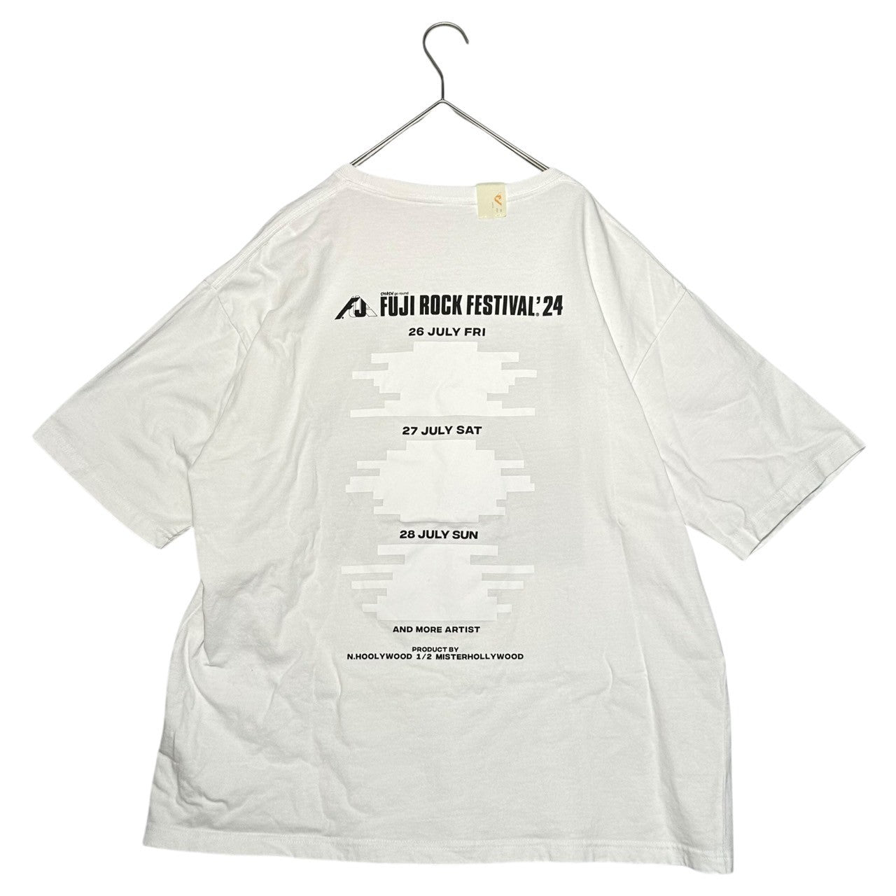 N.HOOLYWOOD(エヌハリウッド ミスターハリウッド) FUJI ROCK T-SHIRT フジロック Tシャツ L ホワイト×ブラック