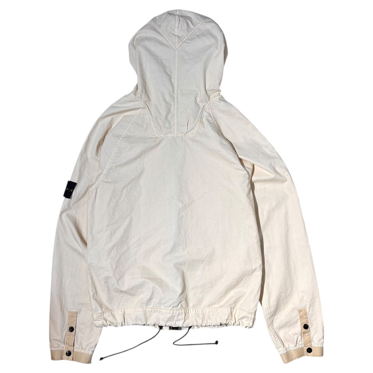 STONE ISLAND(ストーンアイランド) 06SS Cotton Hooded Gimmick Pocket Jacket コットン フーデッド ギミック ポケット ジャケット 4415M239 M アイボリー×ブラック 00's マウンテンパーカー