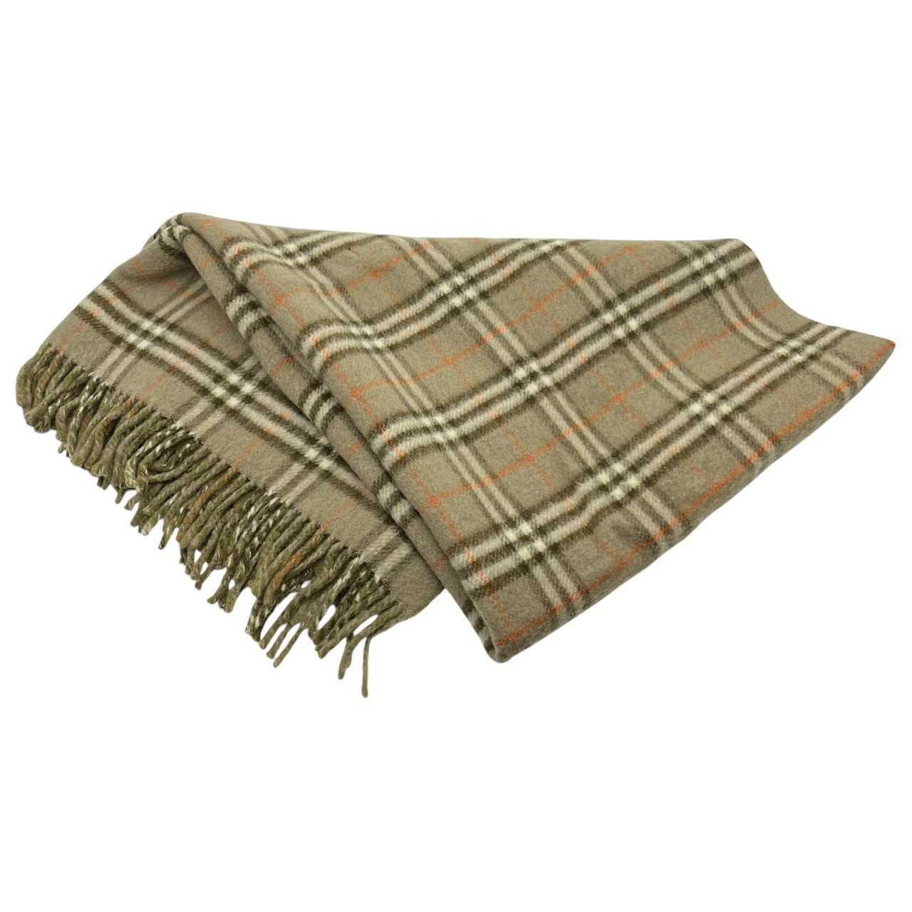 BURBERRY LONDON(バーバリーロンドン) Burberry check large wool muffler バーバリー チェック 大判 ウール マフラー カーキ