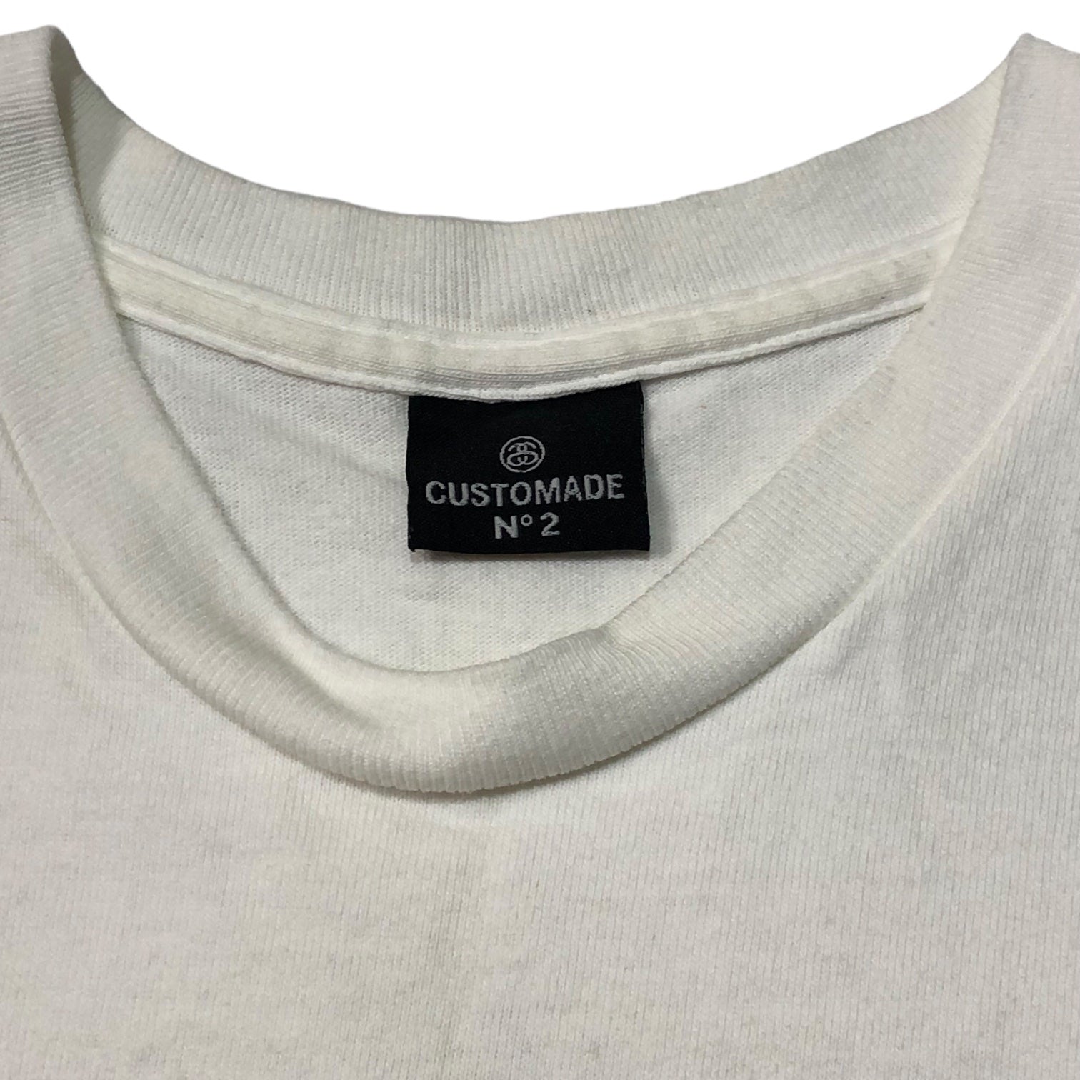 STUSSY(ステューシー) 00's CUSTOMADE back skull Tシャツ バックスカル SIZE FREE ホワイト OLD STUSSY