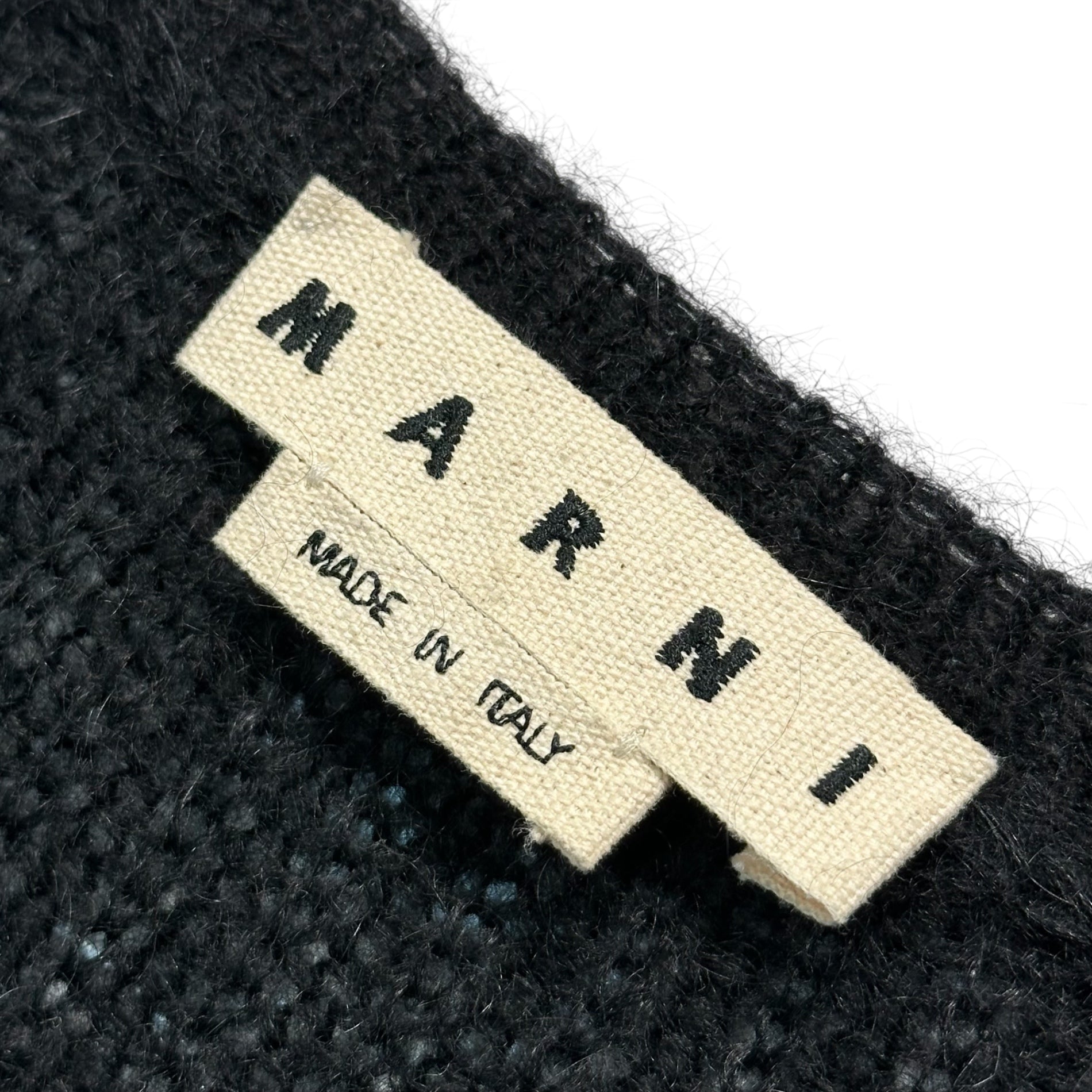 MARNI(マルニ) 20AW Multi-Border Mohair Knit マルチ ボーダー モヘア ニット GCMG0124Q0 46 ブルー×ブラウン