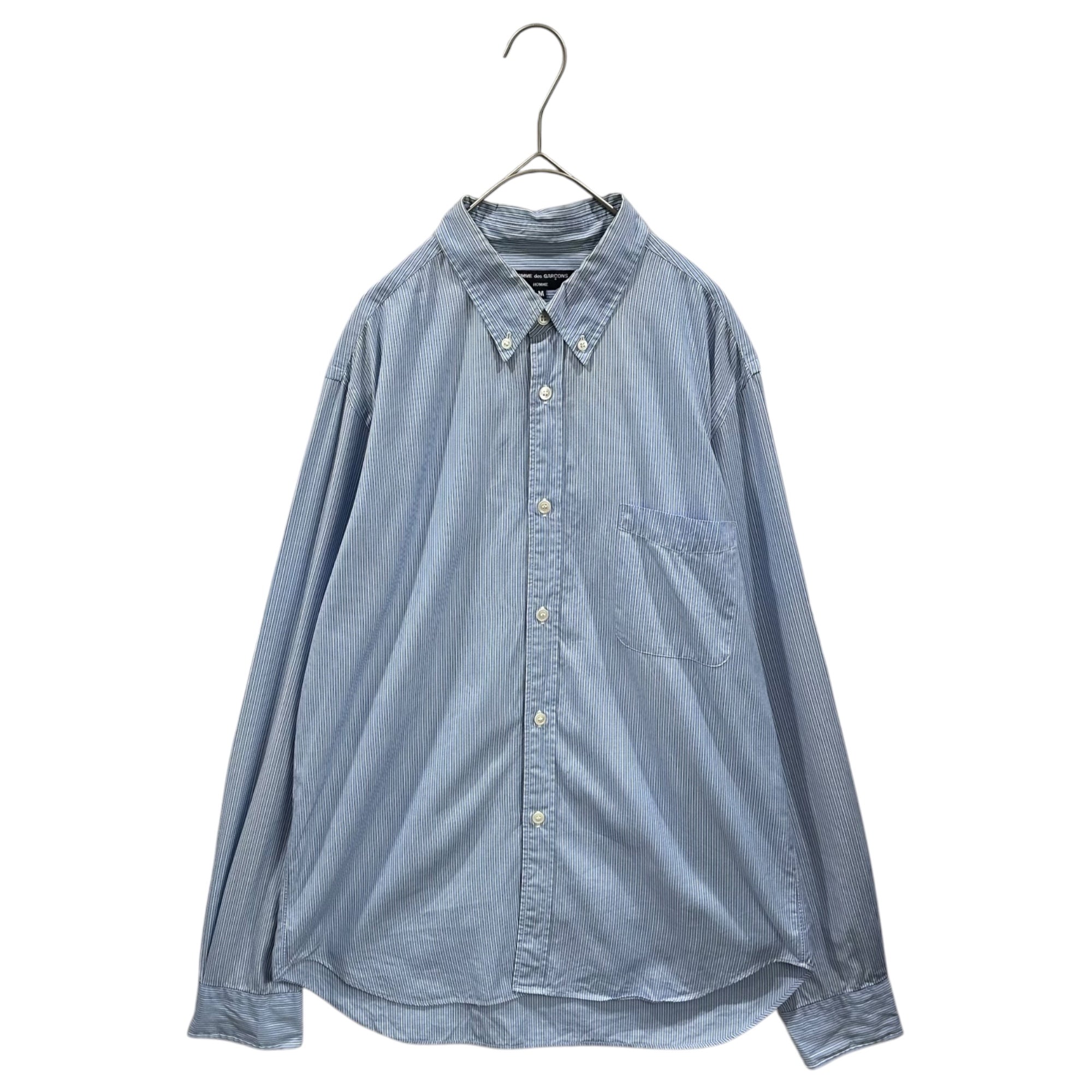 COMME des GARCONS HOMME(コムデギャルソンオム) 2012SS Striped Button-Down Shirt ストライプ ボタンダウン シャツ HI-B018 M ブルー AD2011