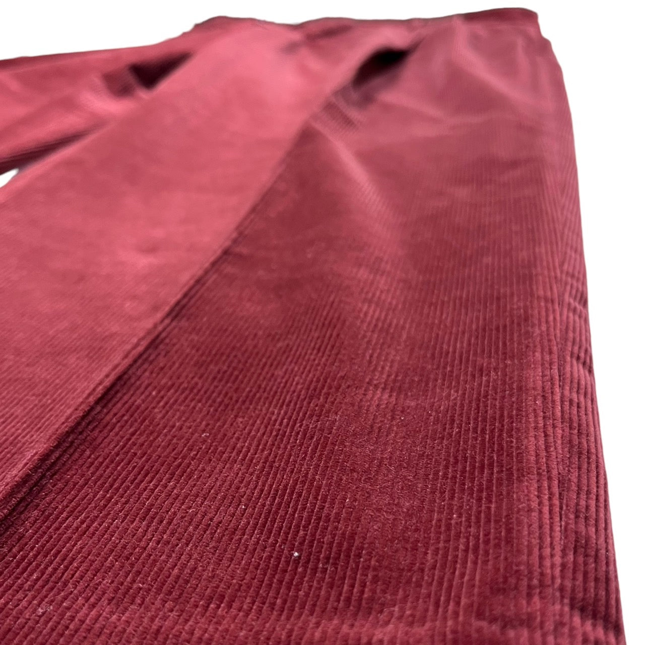 HERMES(エルメス) Leather lamb piping corduroy trousers/ラムレザーパイピングコーデュロイパンツ/トラウザー/スラックス 52(XLサイズ程度) ボルドー(レッド/ブラウン) エルメスジャポンタグ