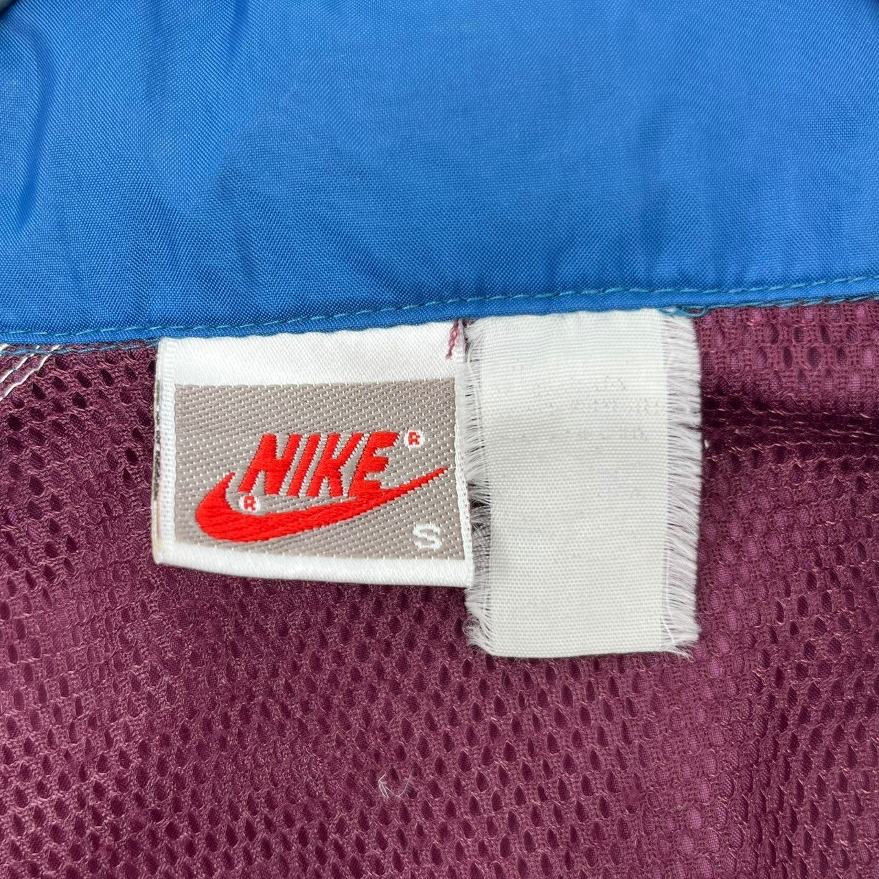 NIKE(ナイキ) 90's Nylon track jacket ナイロン トラック ジャケット S ボルドー×ブルー 銀タグ 90年代 パーカー