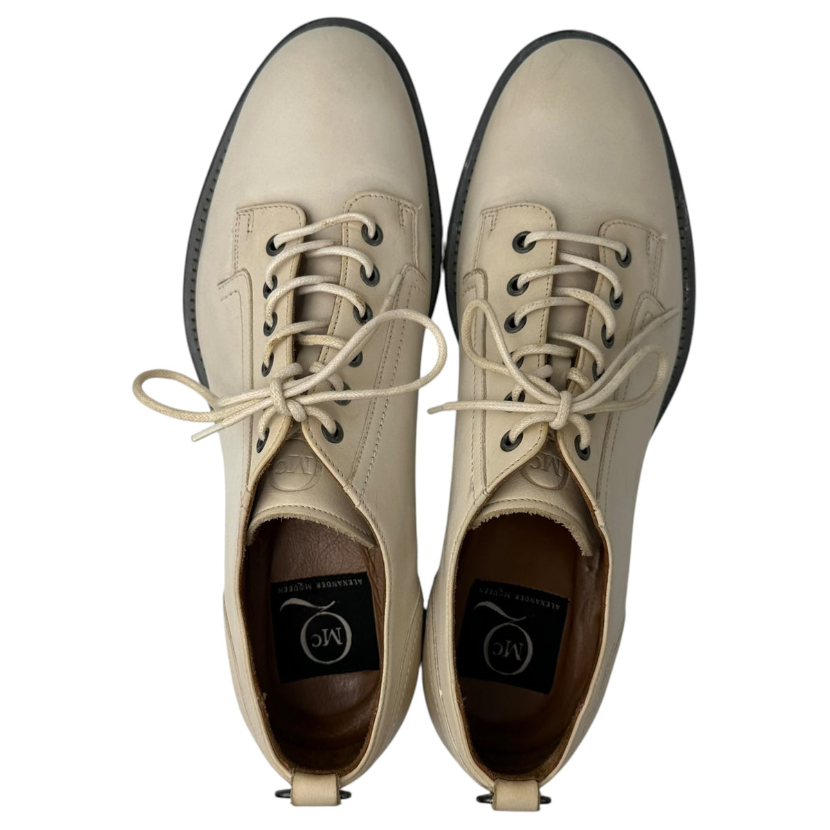 McQ(マックキュー) Old 6-Hole Plain-Toe Leather Shoes オールド 6ホール プレーントゥ レザー シューズ 42 アイボリー ALEXANDER MCQUEEN(アレキサンダーマックイーン)