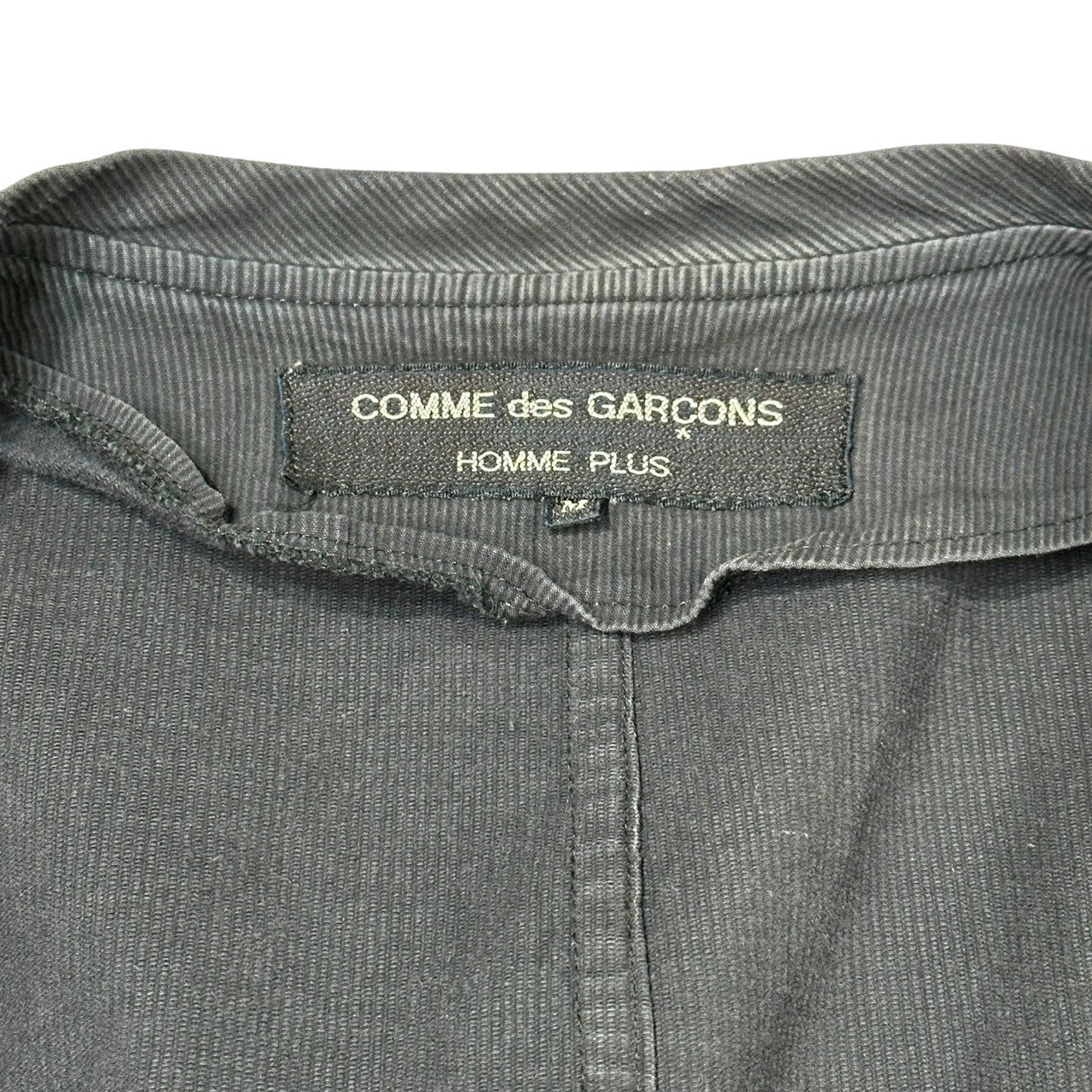 COMME des GARCONS HOMME PLUS(コムデギャルソンオムプリュス) 80's Short length collarless 4 button jacket 80年代 ショート丈 ノーカラー 4ボタン ジャケット 本人期 川久保玲 FREE ブラック