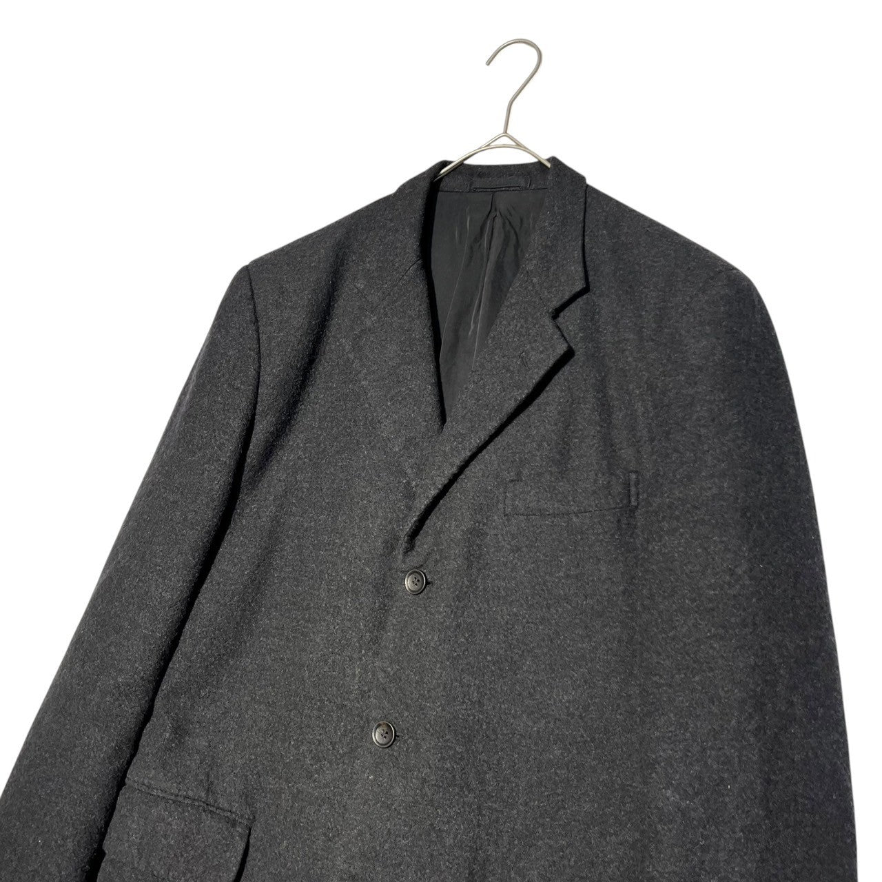 COMME des GARCONS HOMME(コムデギャルソンオム) 04AW 3-button wool jacket 04AW 3ボタン ウール ジャケット HN-J050 M ブラック AD2004 テーラード 00's