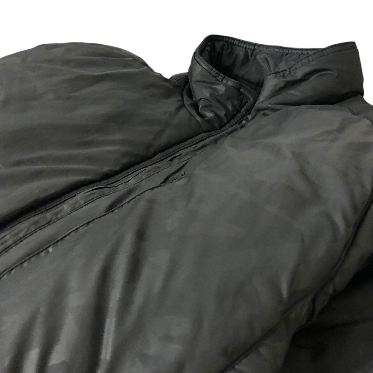 STUSSY(ステューシー) 00's "THERMOLITE"reversible logo jacket 筆記体 ロゴ 総柄 中綿 リバーシブル ジャケット SIZE M ブラック×ブラック Y2K THERMOLITE 使用