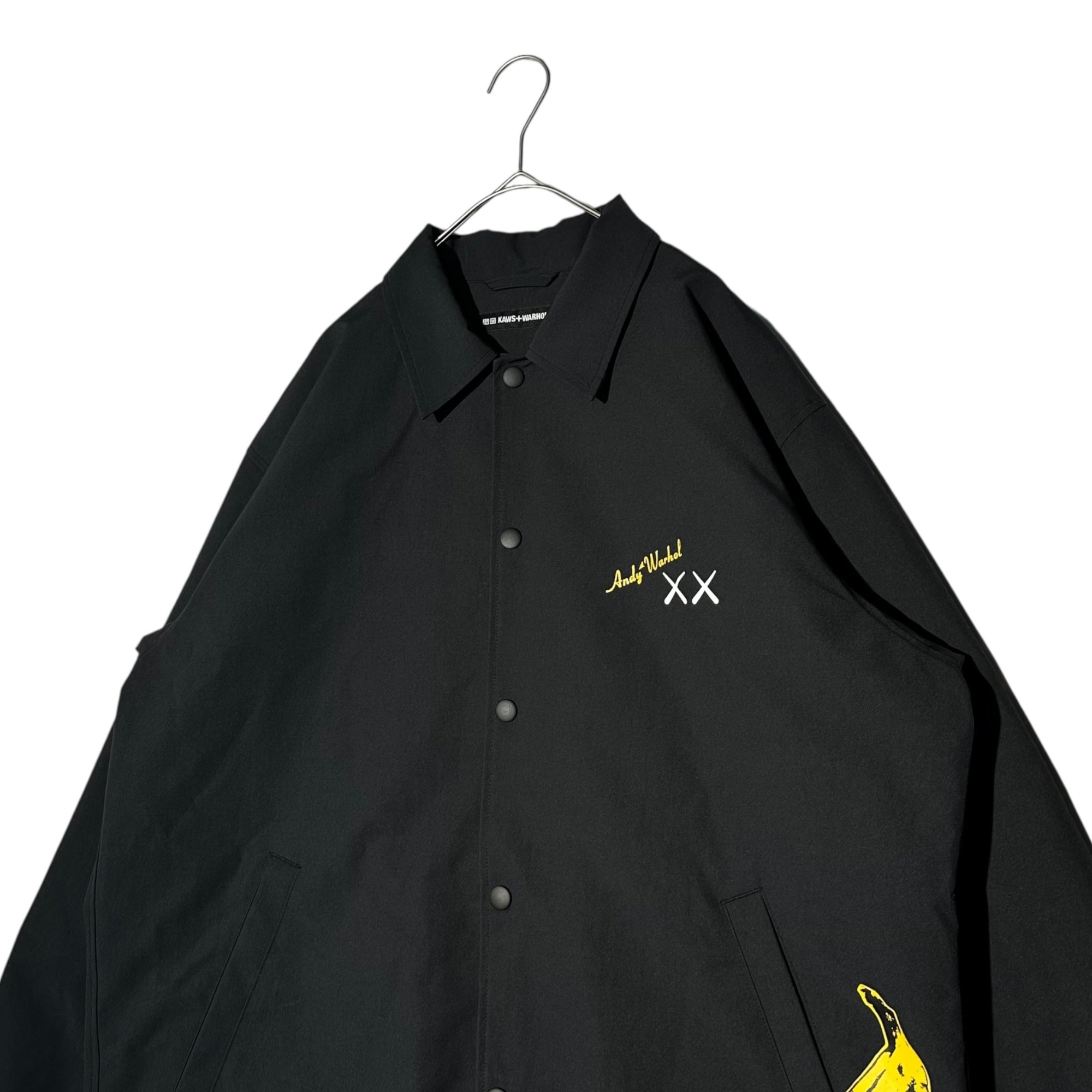 UNIQLO×KAWS×Warhol(ユニクロ×カウズ×アンディーウォーホル) Collaboration Water-Repellent Coach Jacket コラボ はっ水コーチジャケット L ネイビー
