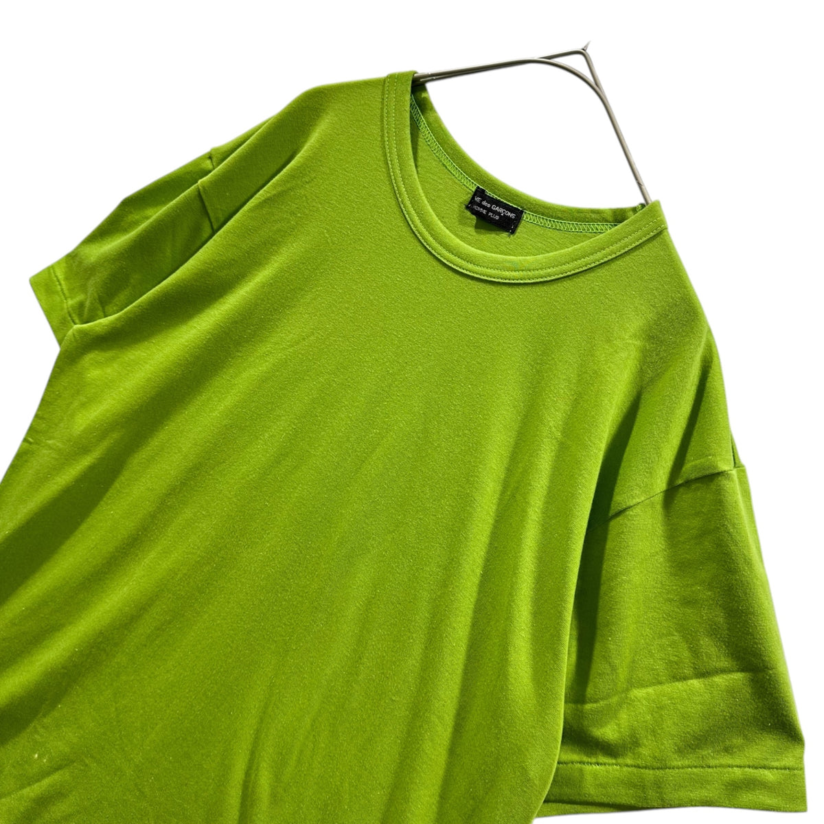 COMME des GARCONS HOMME PLUS(コムデギャルソンオムプリュス) 1997SS Basic Crew-Neck T-Shirt ベーシック クルーネック Tシャツ PT-100220 FREE グリーン AD1996 90s アーカイブ シングルステッチ チェック期