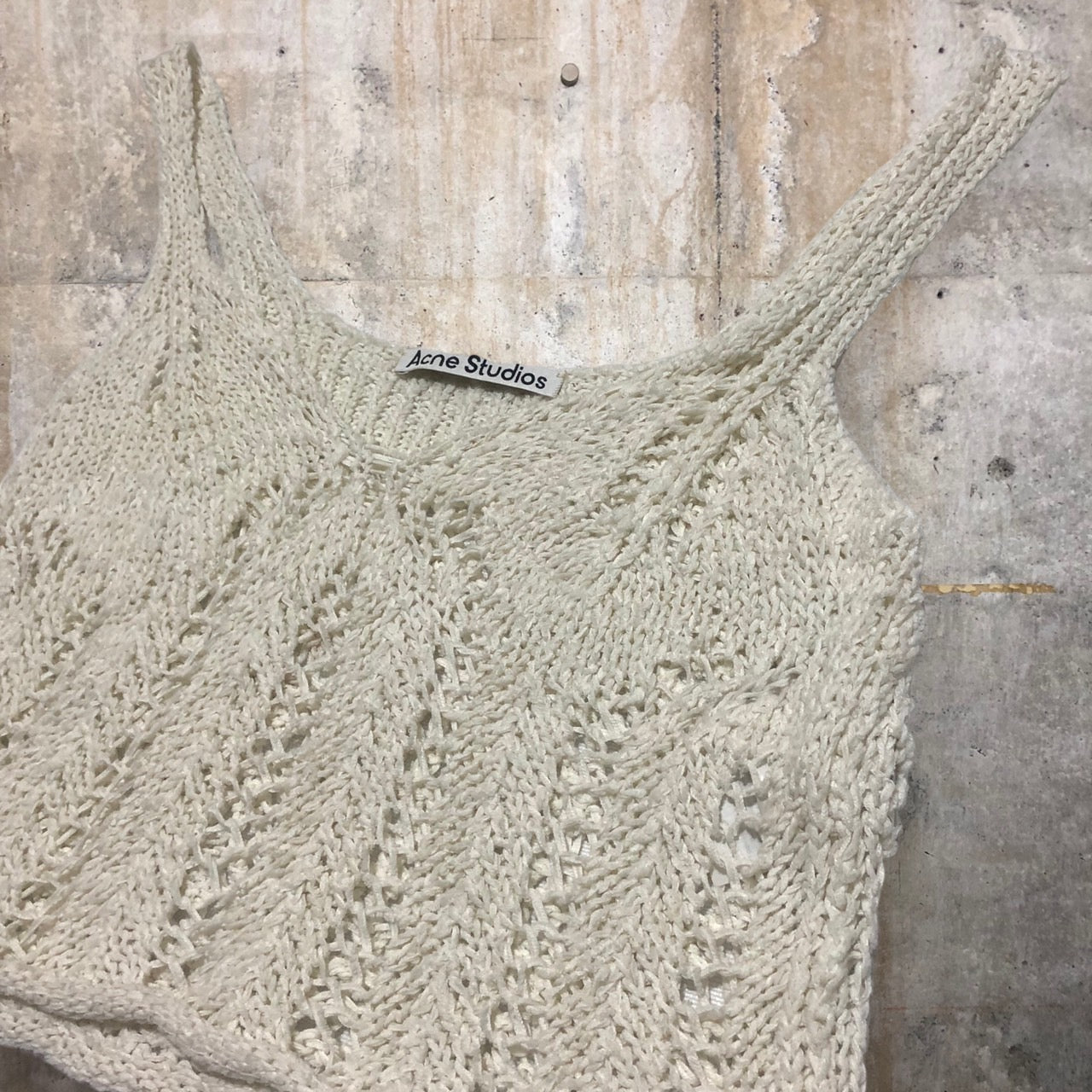 Acne Studios(アクネストゥディオズ) コットンニットビスチェ 1662-343-1790 S ホワイト