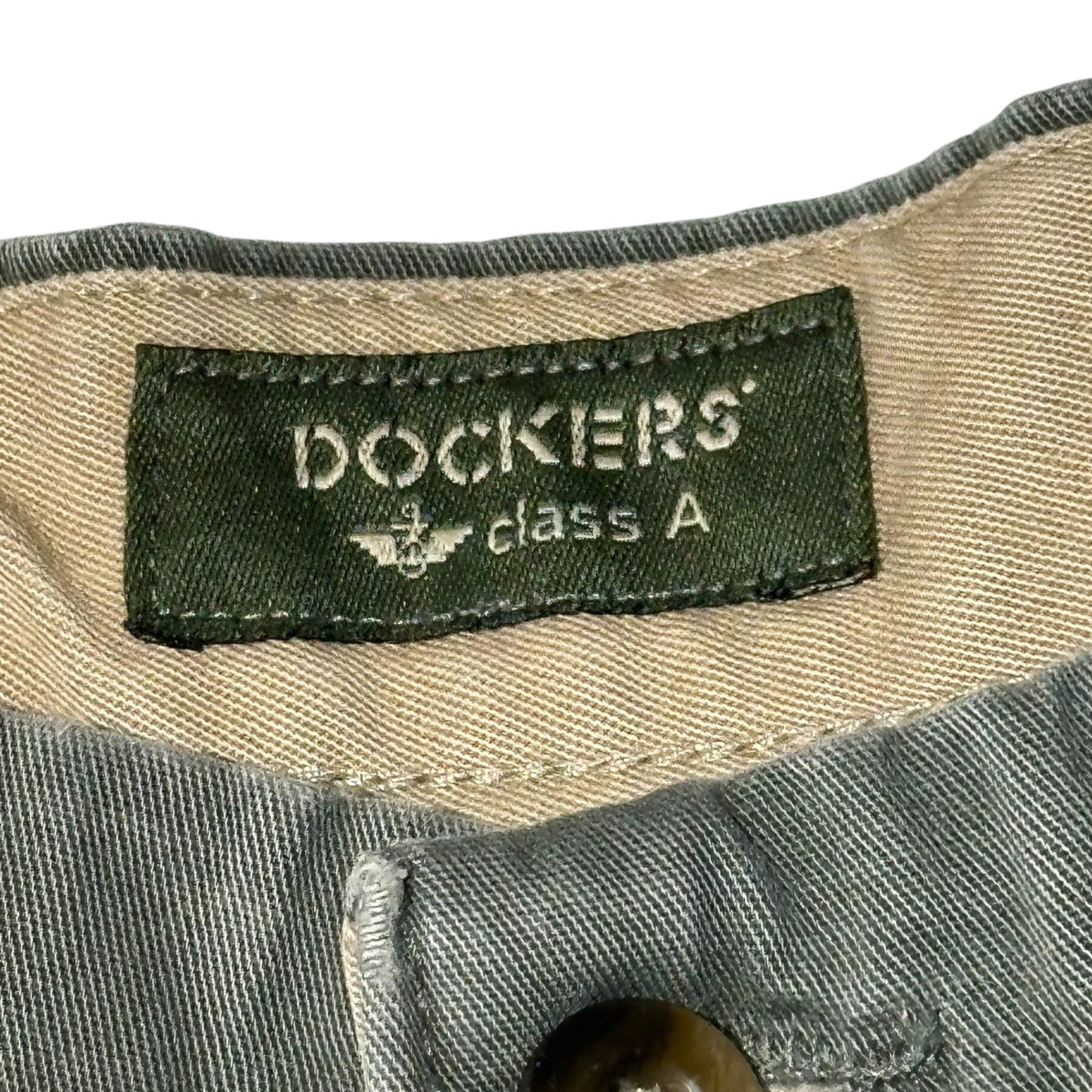 DOCKERS(ドッカーズ) 80's Vintage 2-Tuck Tapered Chino Trousers ヴィンテージ 2タック テーパード チノ トラウザー XL スカイブルー 80年代 Levi’s チノパンライン 古着 フェード ボロ パンツ ワーク